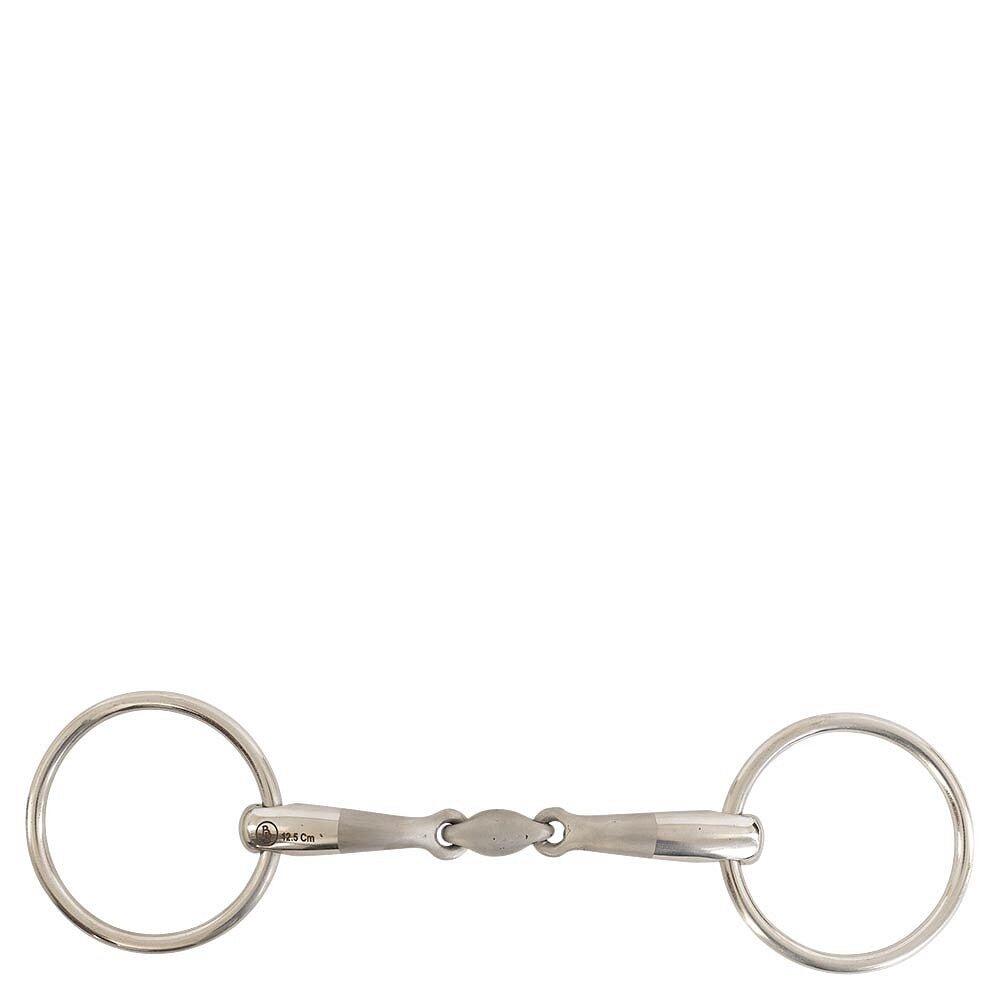 Mors podwójny z 2 pierścieniami BR dla koni jeździeckich BR Equitation Satin Sen