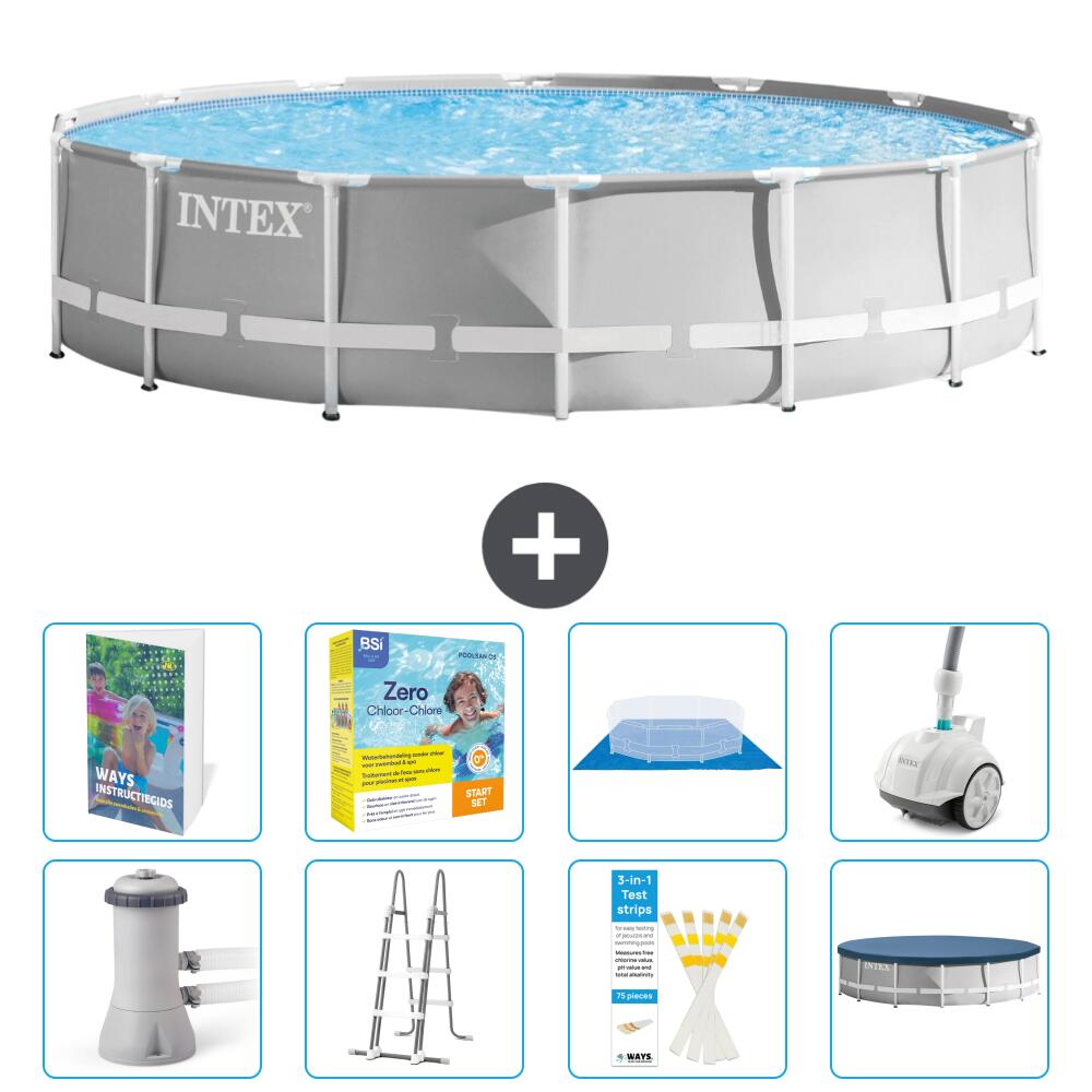 INTEX Basen Prism Frame Okrągły - 427x107 cm - 9-częściowy S544