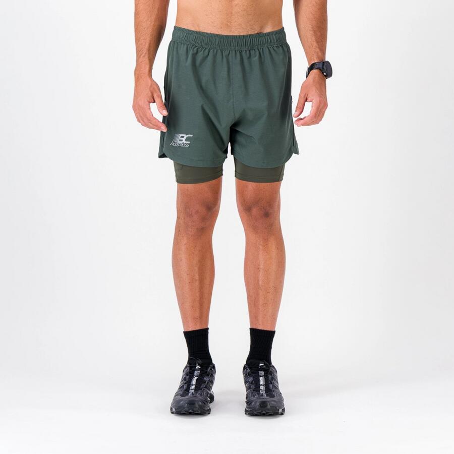 Short/Spodenki Męskie Trail-Running ZIPRUN SHORT 3 IN 1
