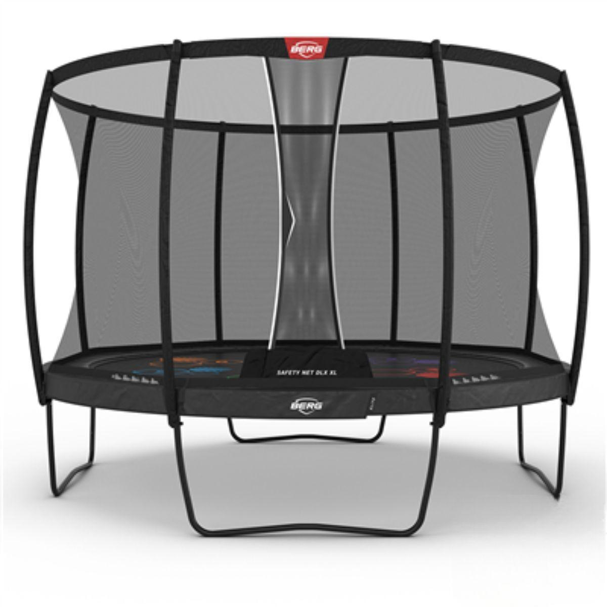Trampolina Elite Regular 430 + Siatka Bezp. DLX XL Szary Levels