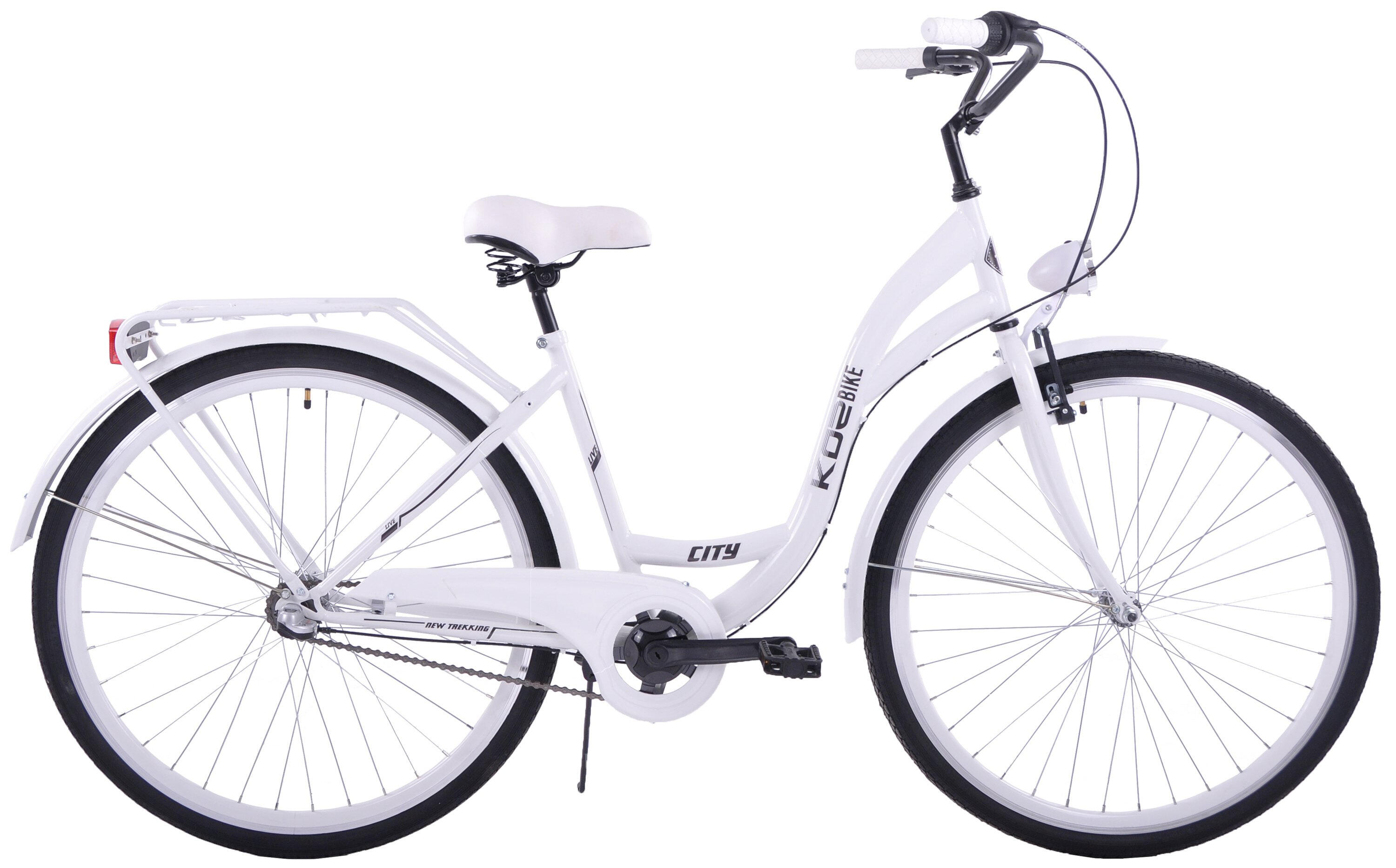 (K25) Rower miejski damski Kozbike 28 biały 3 biegi