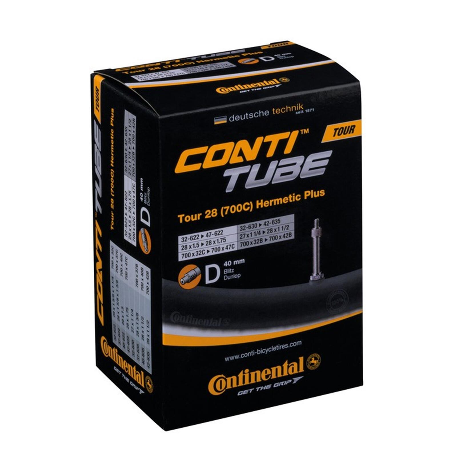 Zawór dętki dunlop Continental Tour Hermetic Plus 28x1 1/4-1.75 40 Mm