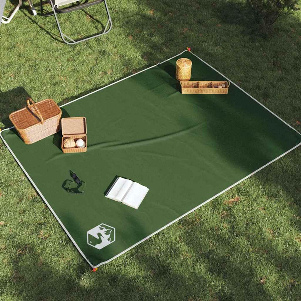 Koc piknikowy VidaXL z kołkami 205x155 cm zielony