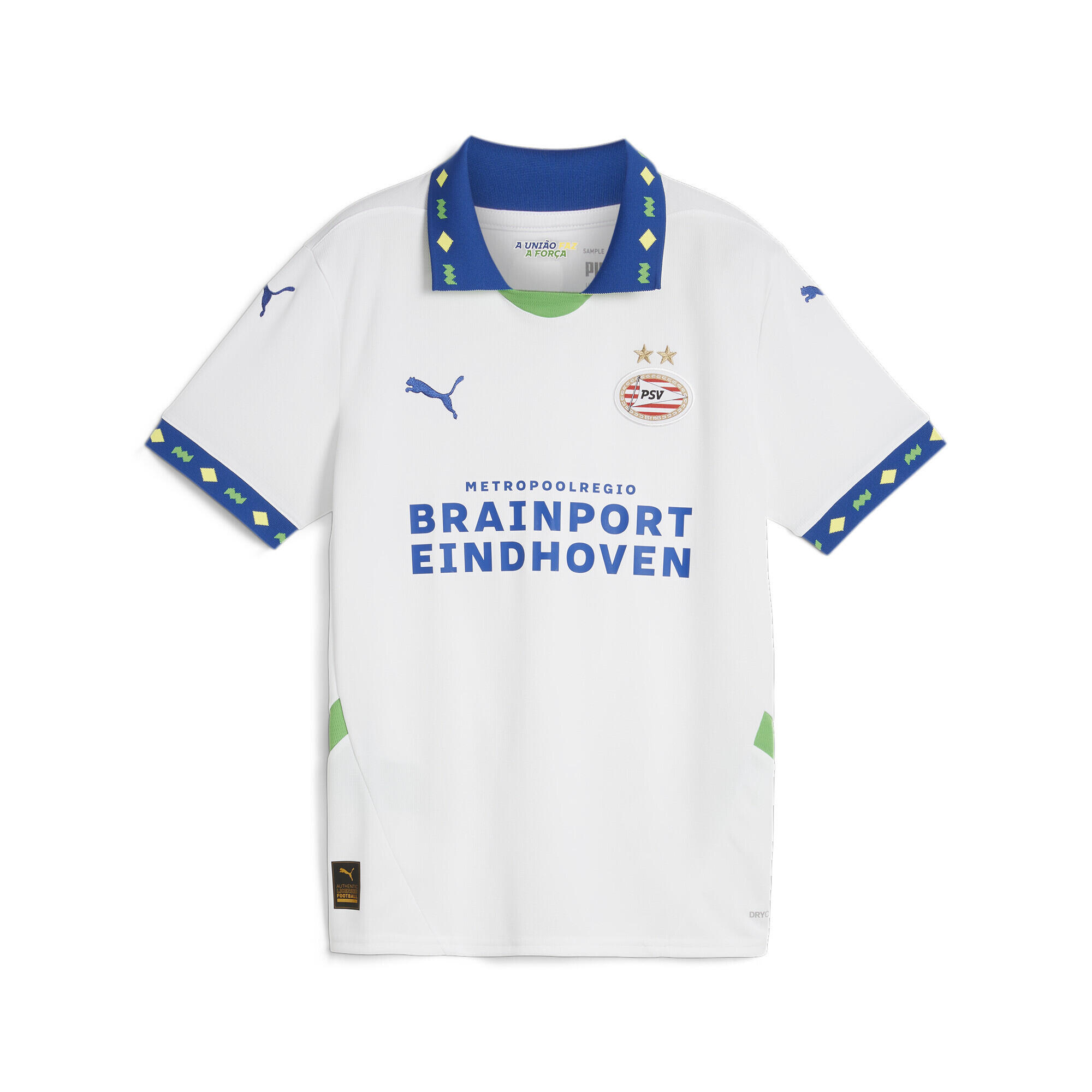 Młodzieżowa trzecia koszulka PSV Eindhoven 24/25 PUMA White Cobalt Glaze Blue