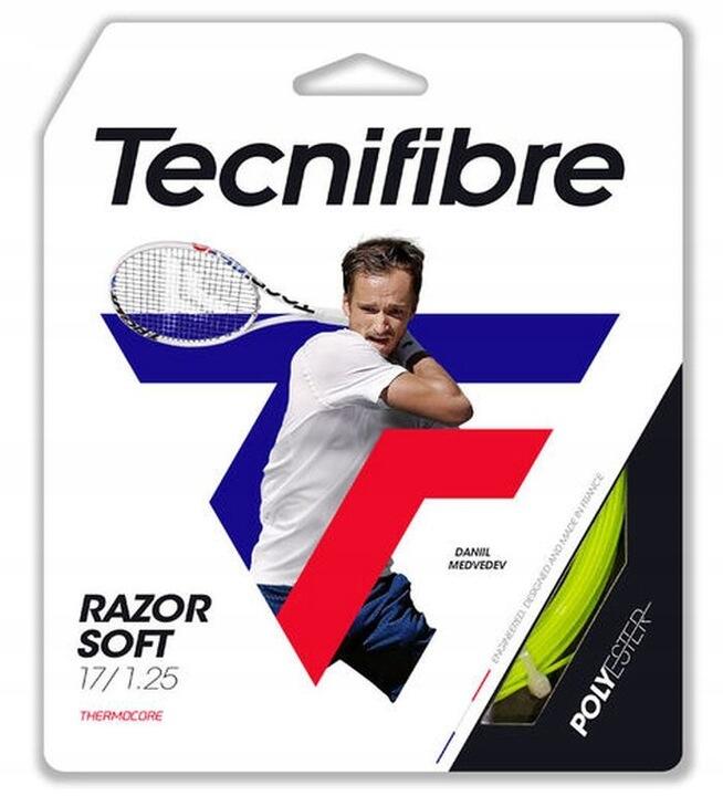 Naciąg tenisowy zielony Tecnifibre Razor Soft (12 m)
