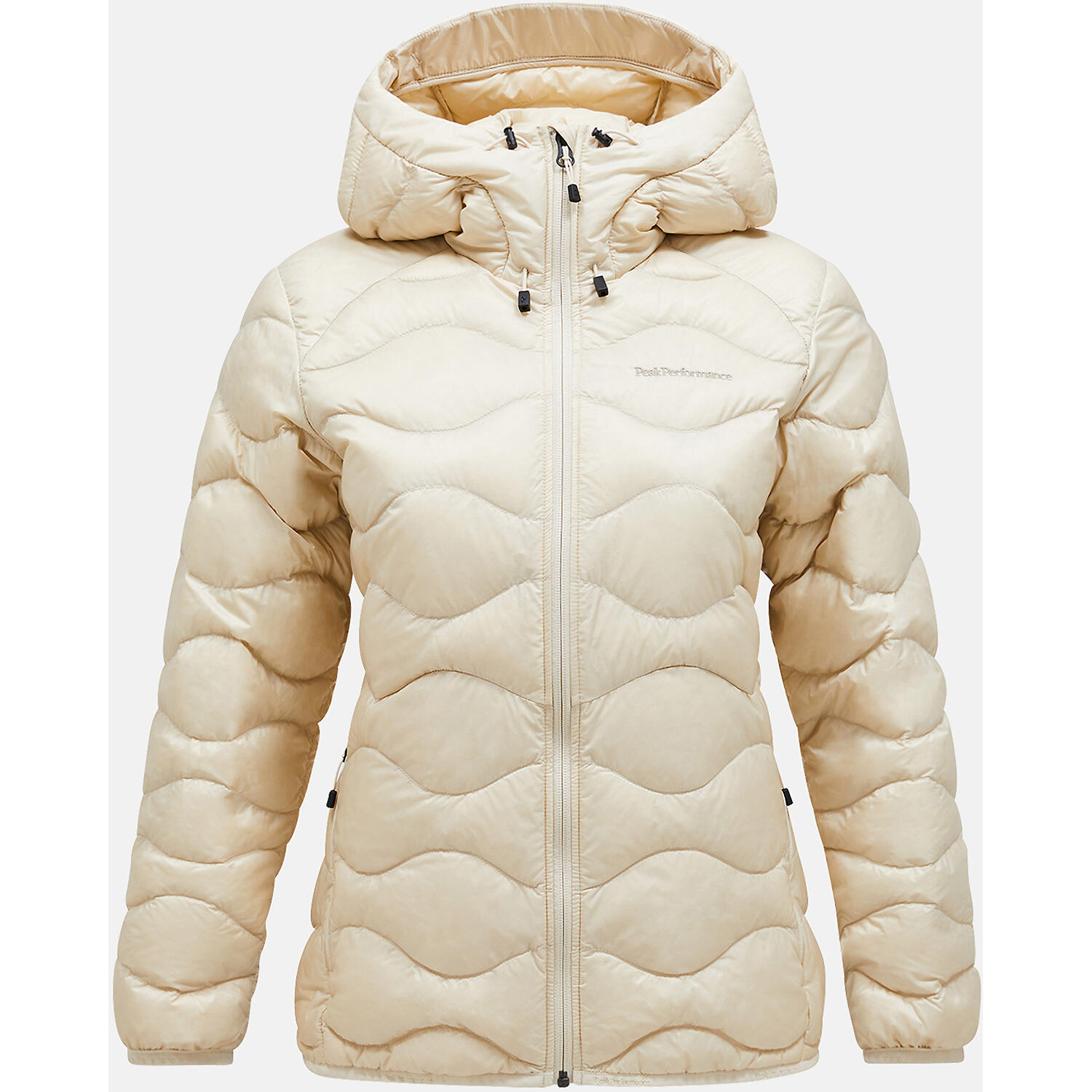 Kurtka Peak Performance puchowa damska Helium Down Hood Jacket beżowa - M