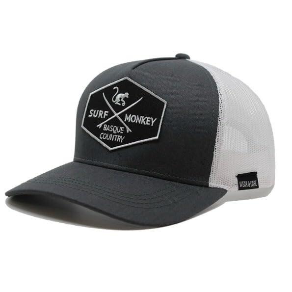 Czapka Trucker - 5 paneli / Recykling / Jeden rozmiar (Szary/Biały)