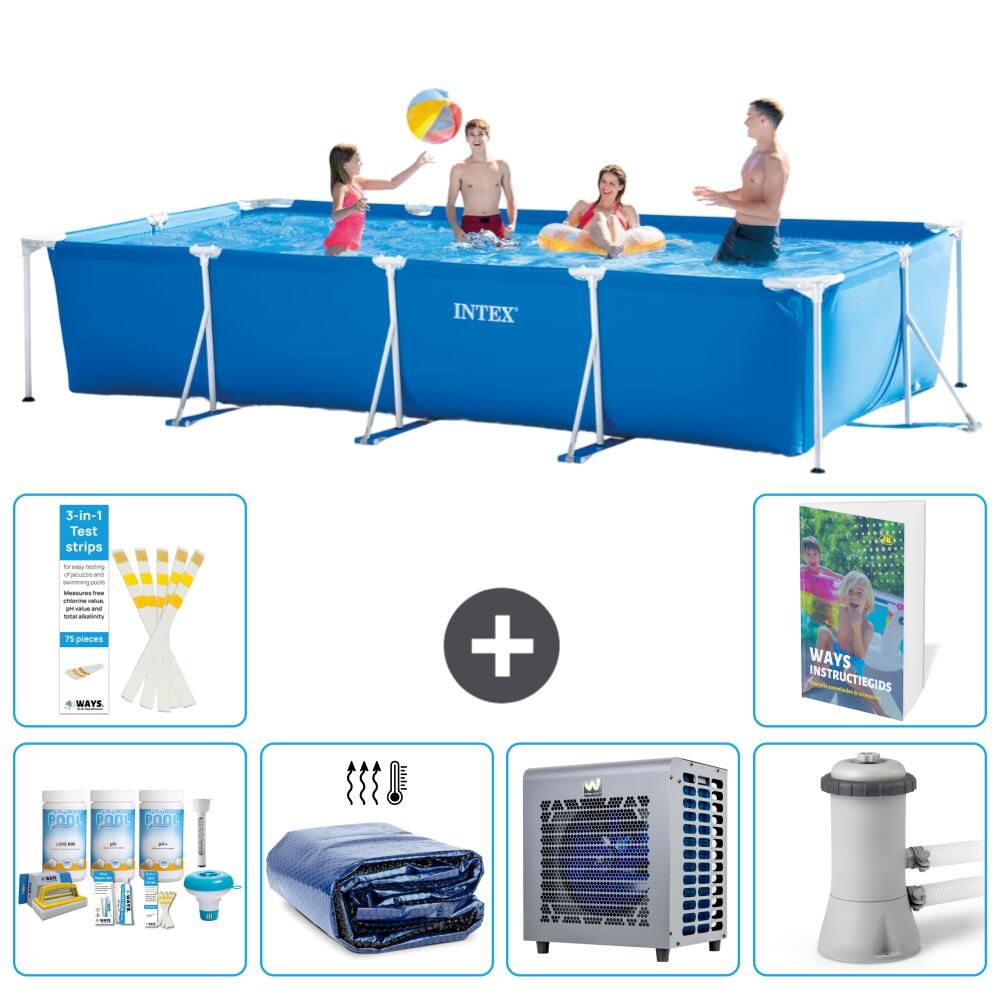 INTEX Basen ze stelażem Prostokątny - 450x220x84 cm - 7-częściowy S128