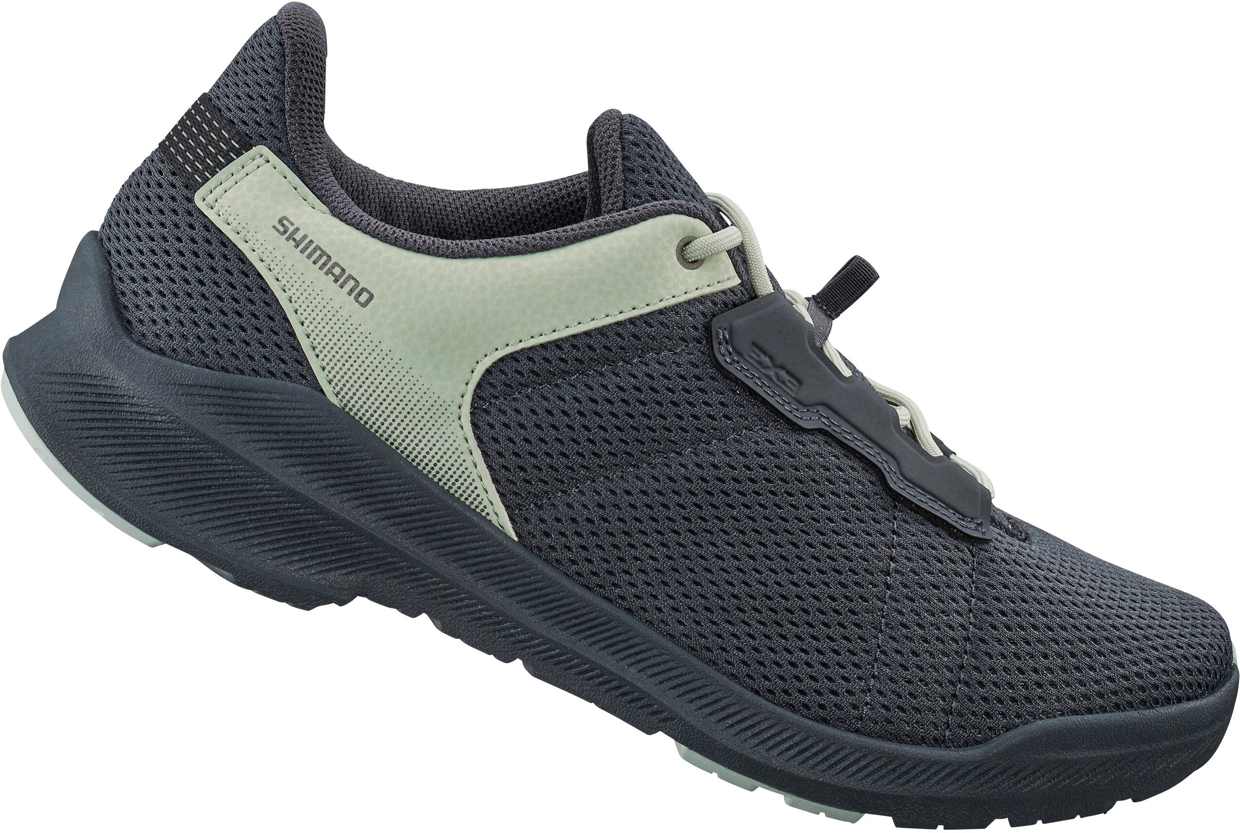 Buty do rowerów miejskich/turystycznych EX300W, szaro-miętowe