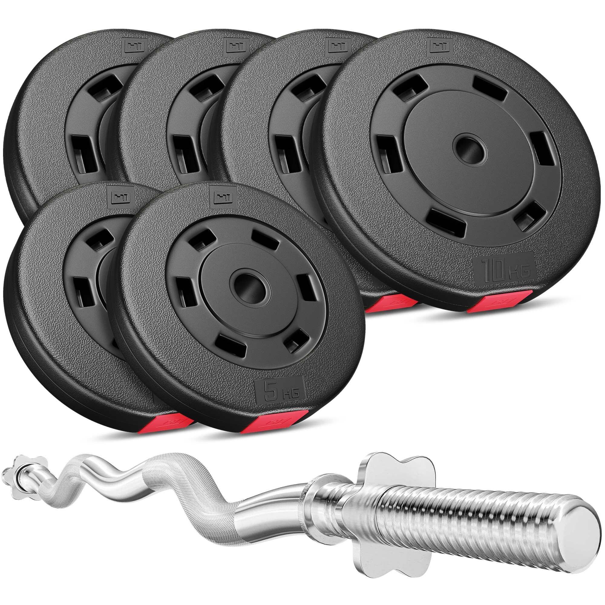 Zestaw obciążeń kompozytowych sztanga Hop-Sport Premium 57kg