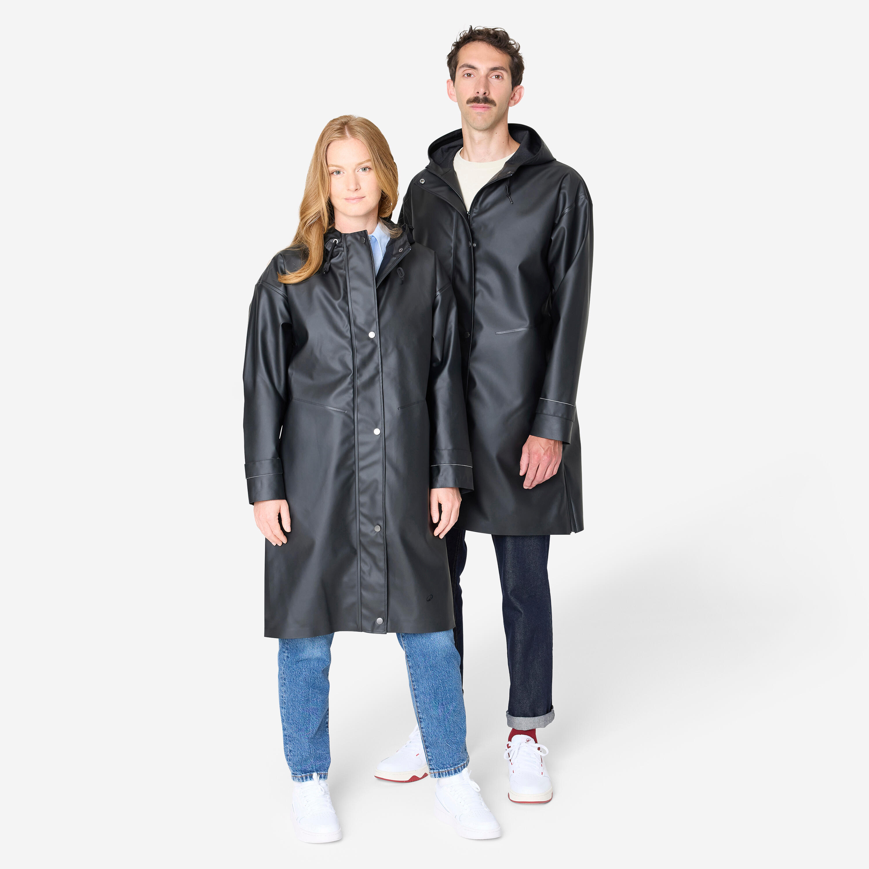 Parka na rower miejski Btwin 540 unisex przeciwdeszczowa