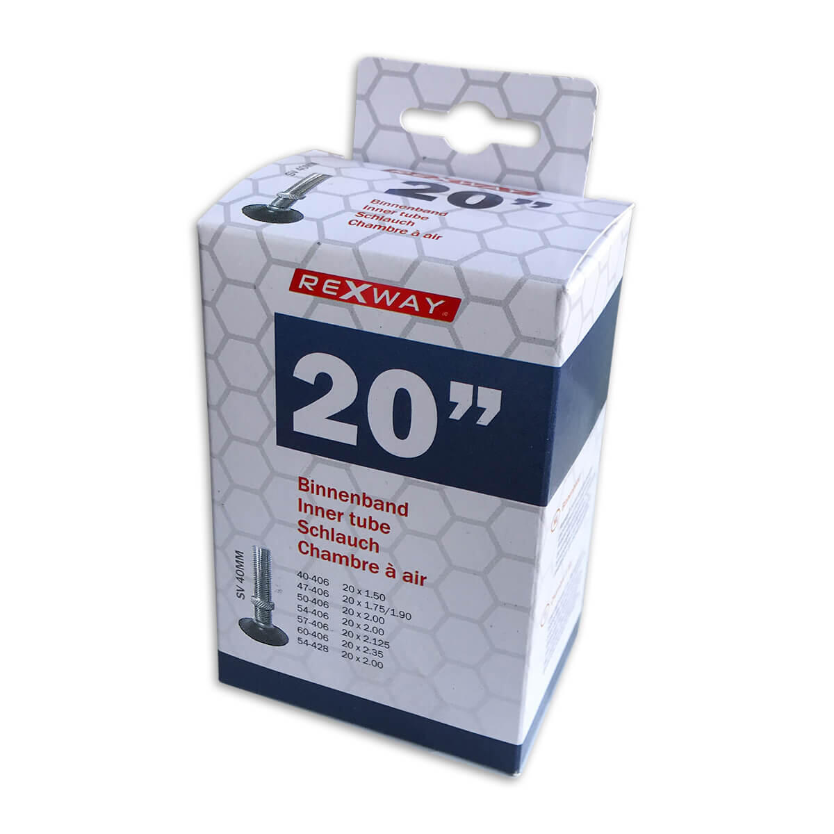 Rexway dętka 20 cali zawór samochodowy 40 mm