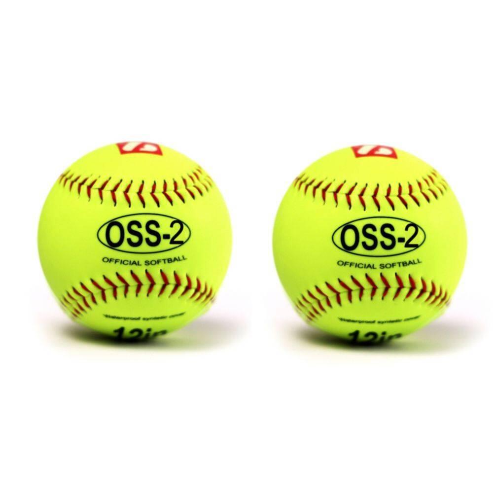 piłka inicjacyjna softball 12'', żółta, 2 sztuki OSS-2