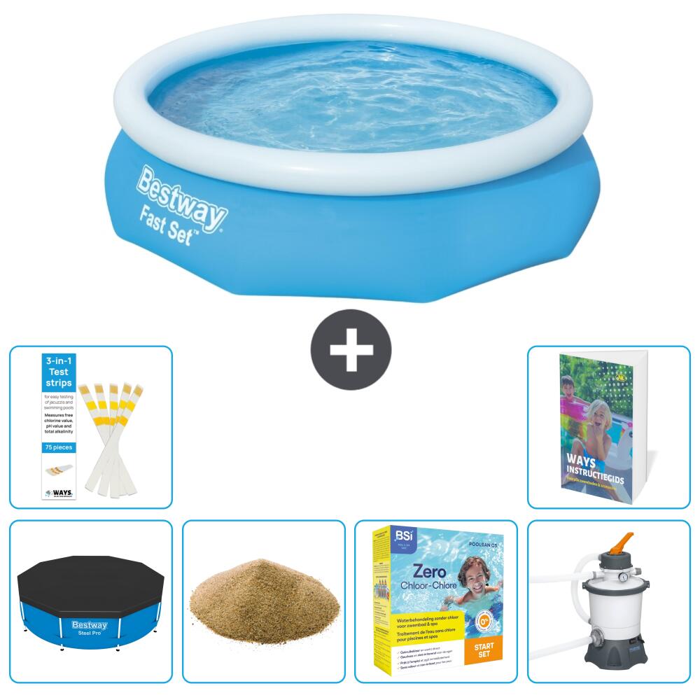 BESTWAY Basen Fast Set Okrągły - 305x76 cm - 7-częściowy S170