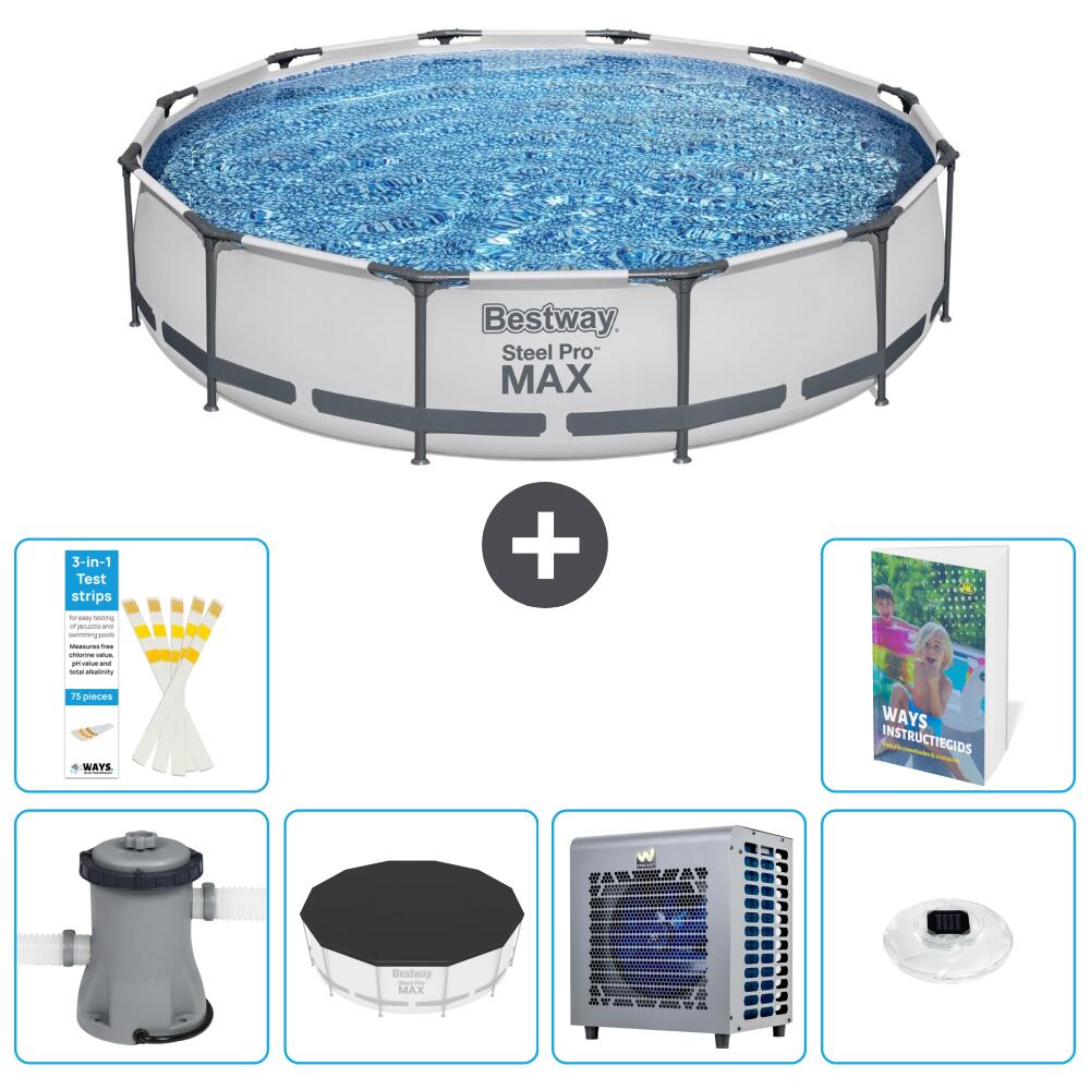 BESTWAY Basen Steel Pro MAX Okrągły - 366x76 cm - 7-częściowy S175