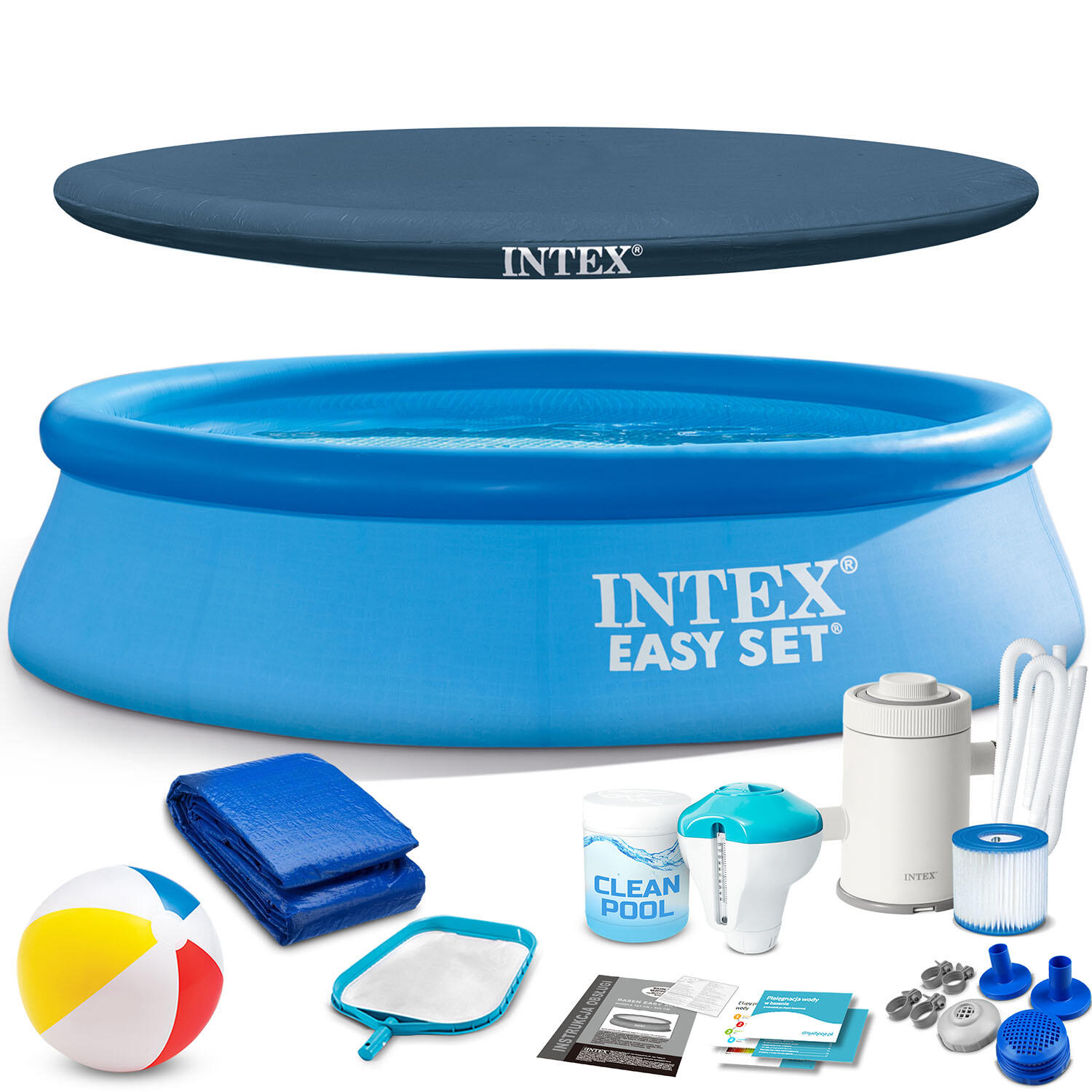 Basen rozporowy do ogrodu Intex 244 x 61 cm zestaw 16w1