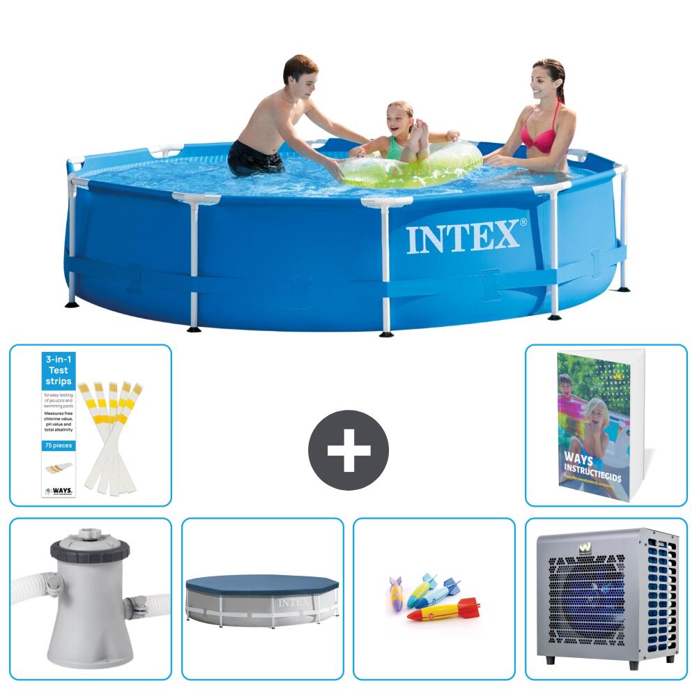 INTEX Basen ze stelażem Okrągły - 305x76 cm - 7-częściowy S338