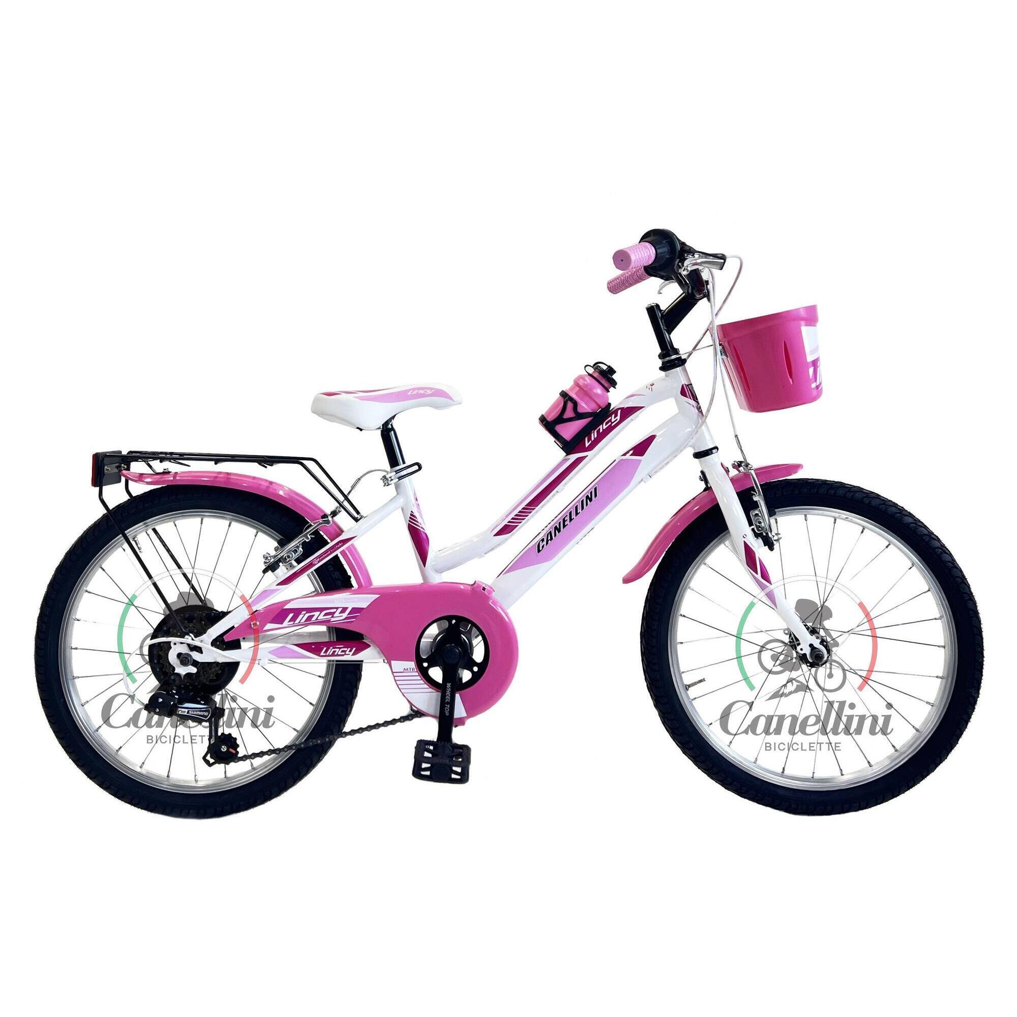 Rower Dziecięcy MTB Canellini LINCY 20 - Biały/Różowy