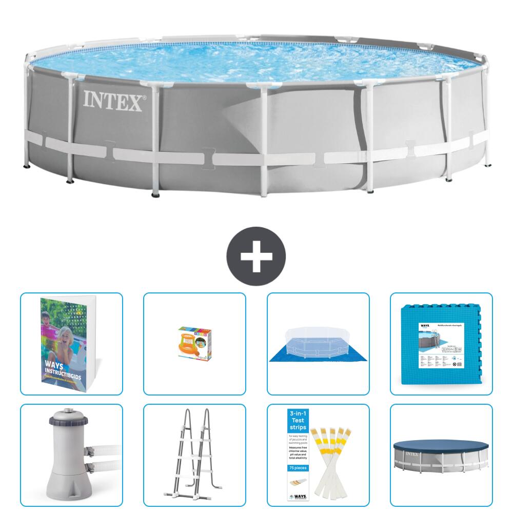 INTEX Basen Prism Frame Okrągły - 427x107 cm - 9-częściowy S570