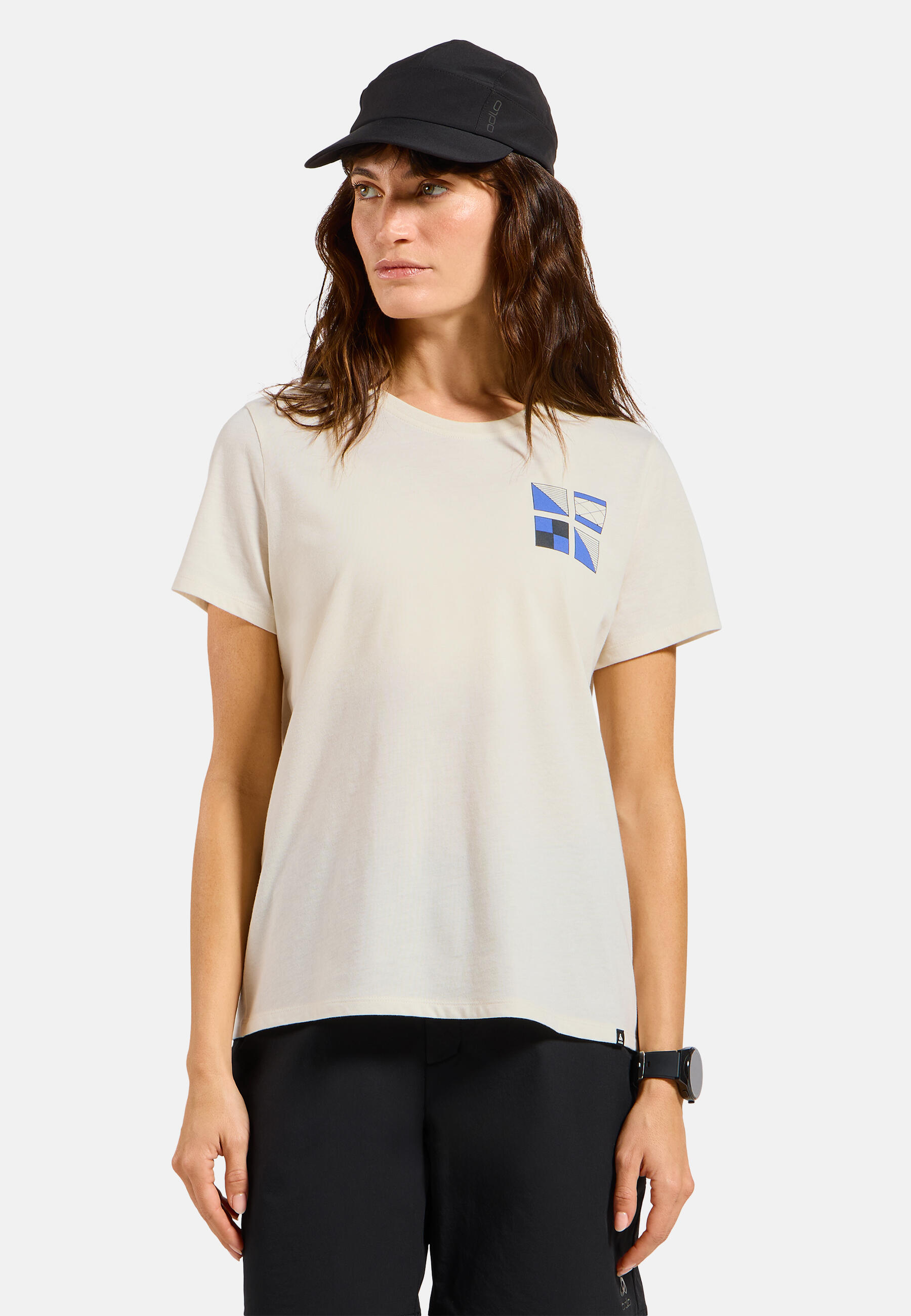 Koszulka z krótkim rękawem damska ODLO T-shirt crew neck s/s COTTON BLEND ODLO