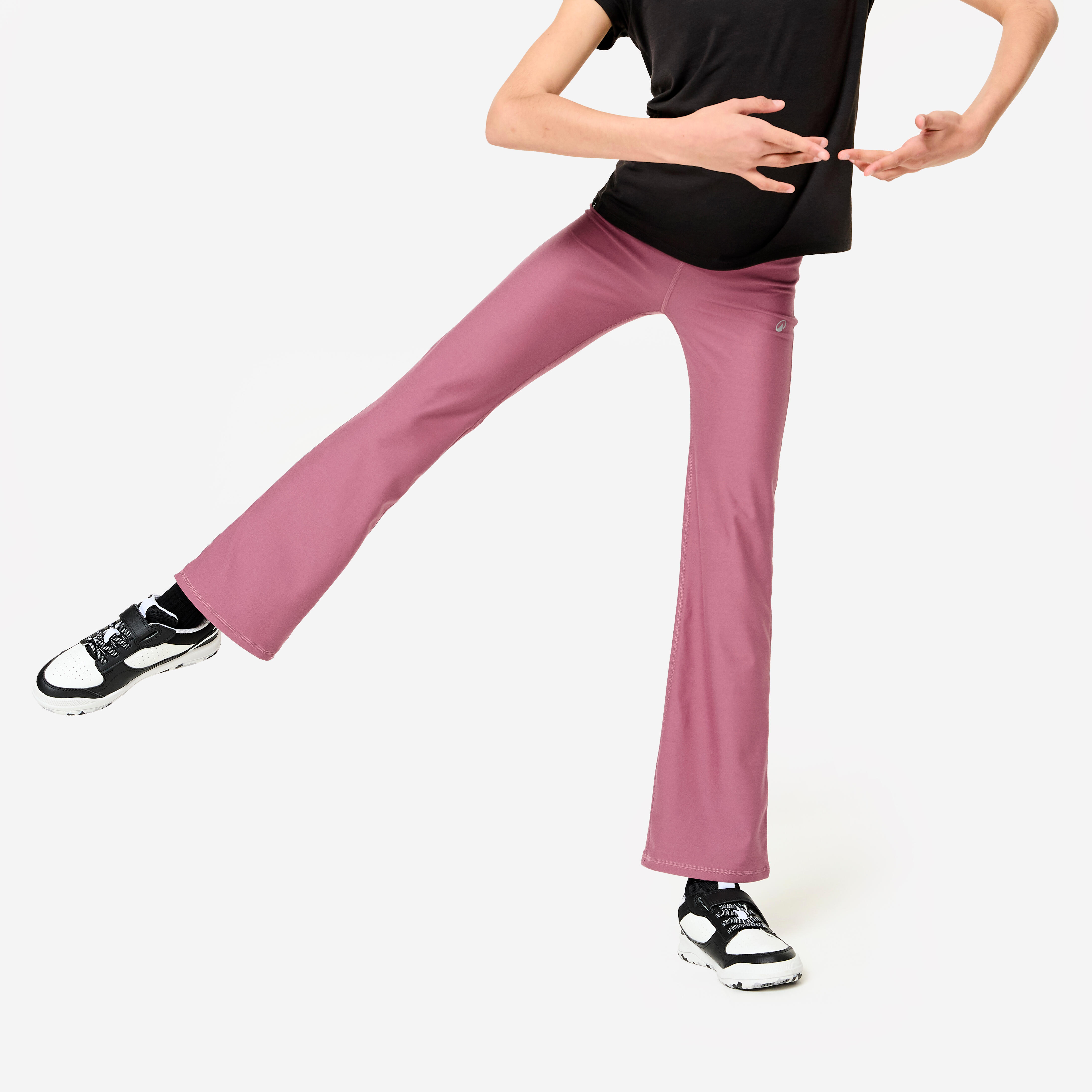 Legginsy fitness dziecięce Domyos rozkloszowane