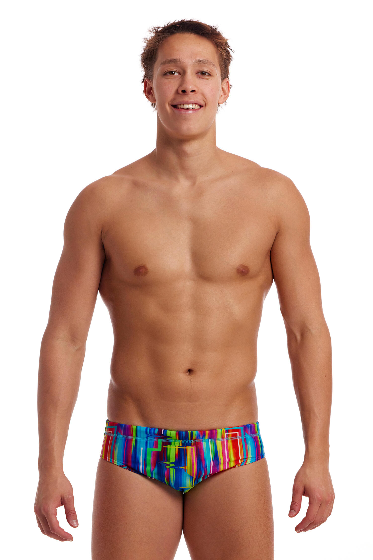 Kąpielówki męskie slipy na basen treningowe Funky Trunks The Glitch
