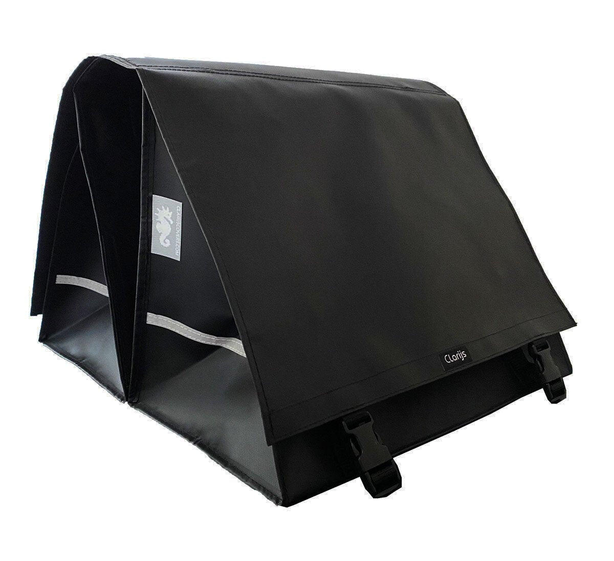 Clarijs podwójna torba rowerowa XXL PVC 70L czarna