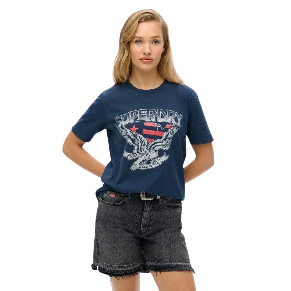 Koszulka damska casual z fantazyjnym wzorem Superdry Varsity