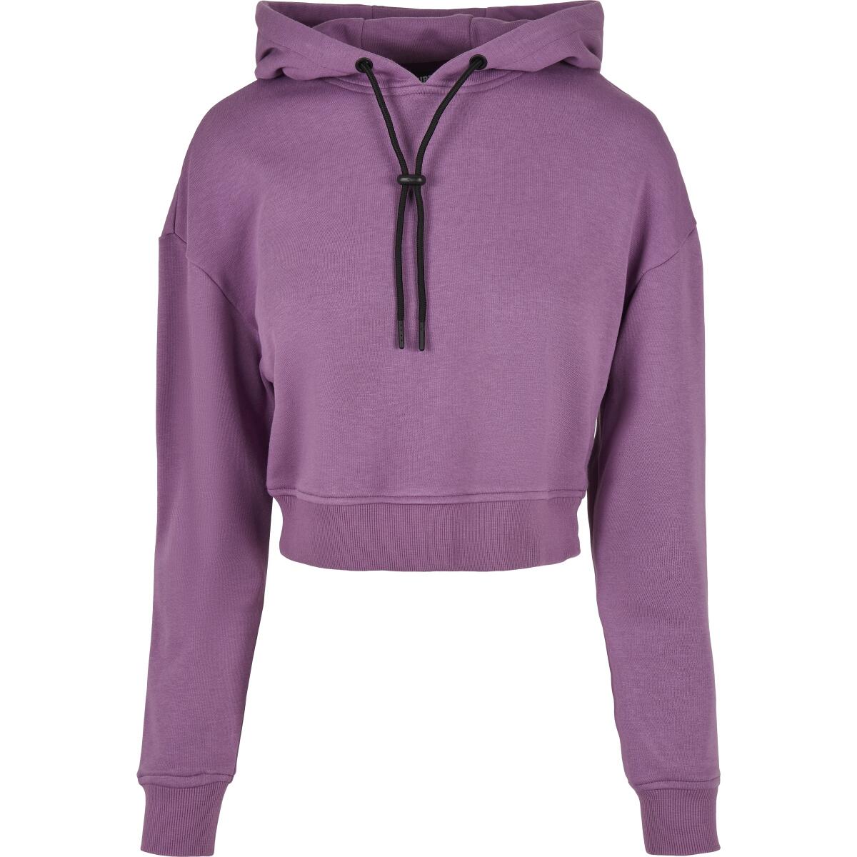 Bluza damska z kapturem Urban Classics krótka terry-Duże rozmiary