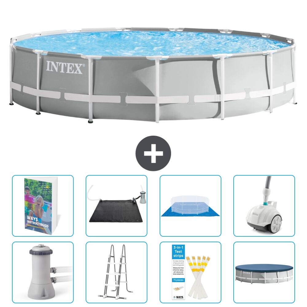 INTEX Basen Prism Frame Okrągły - 457x107 cm - 9-częściowy S600