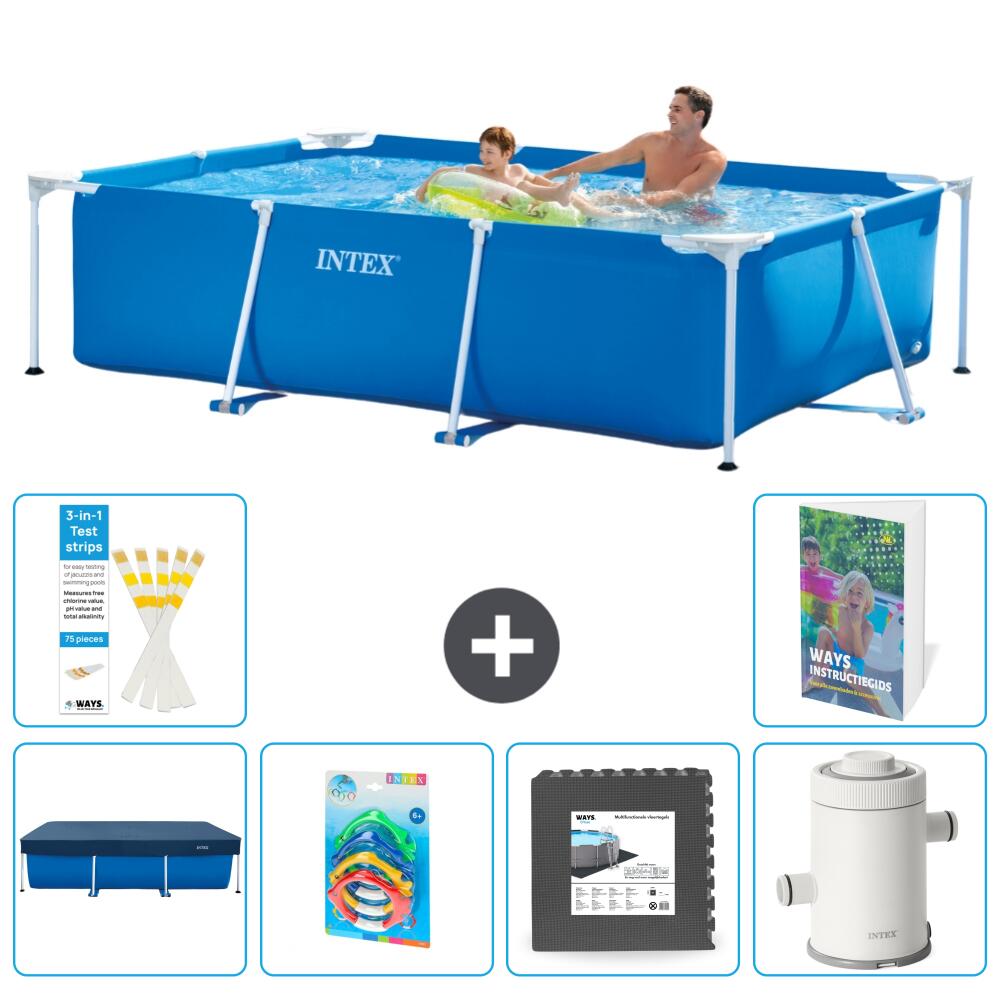 INTEX Basen ze stelażem Prostokątny - 260x160x65 cm - 7-częściowy S143