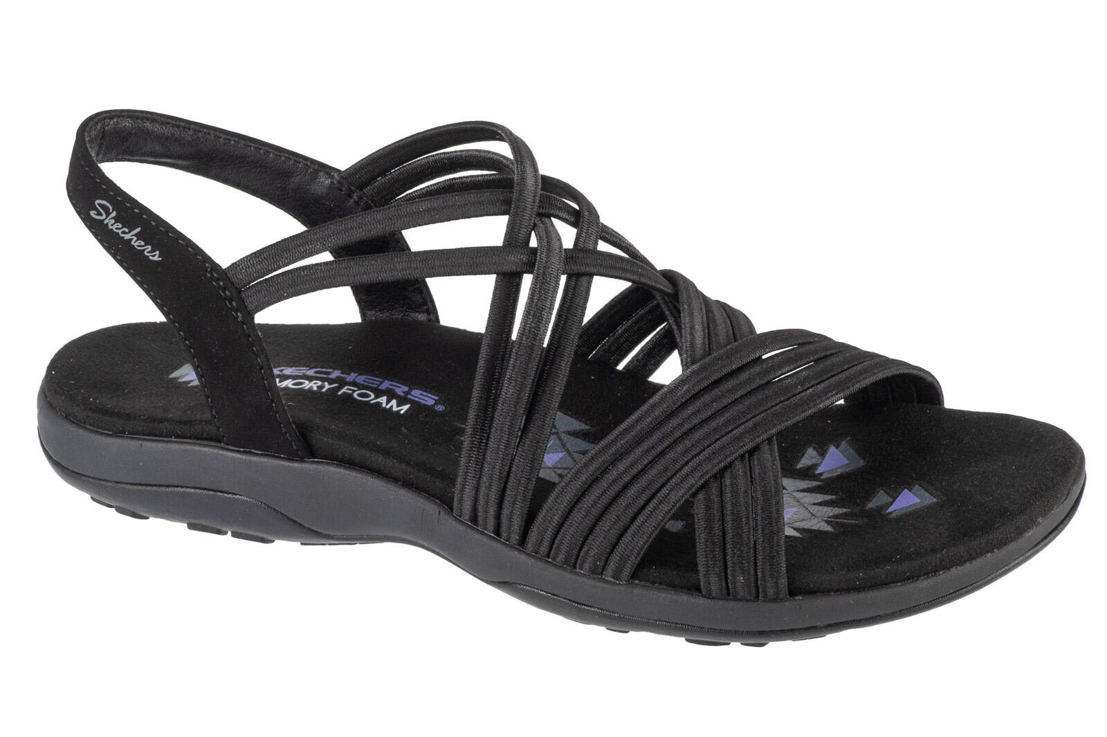 Sandały SKECHERS REGGAE SLIM - SUNNYSIDE Czarny