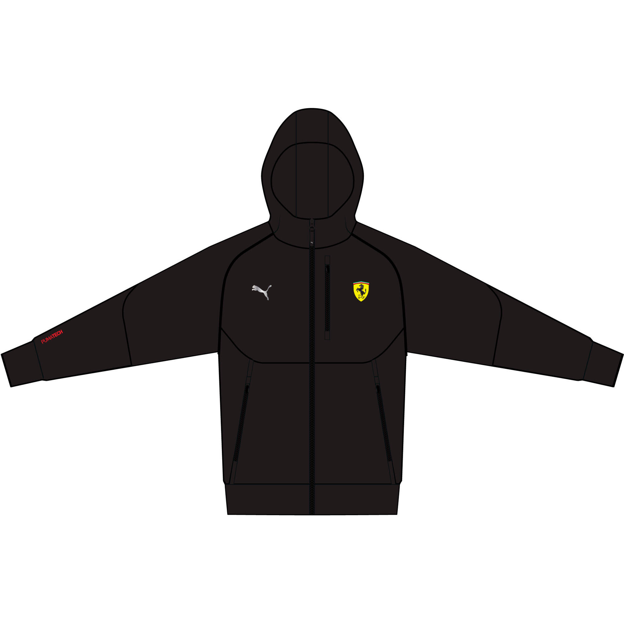 Bluza z kapturem z pełnym zamkiem błyskawicznym Puma Ferrari Pumatech