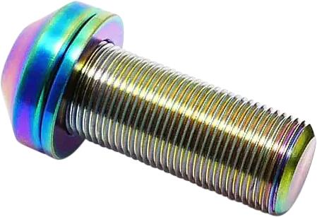 BMX Części TLC 14x1mm Tył Titanium BMX Hub Śruba - 14mm - Rainbow