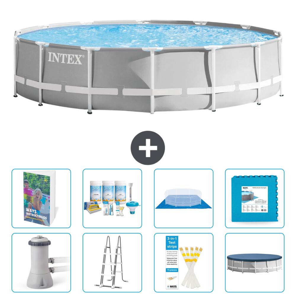 INTEX Basen Prism Frame Okrągły - 427x107 cm - 9-częściowy S536