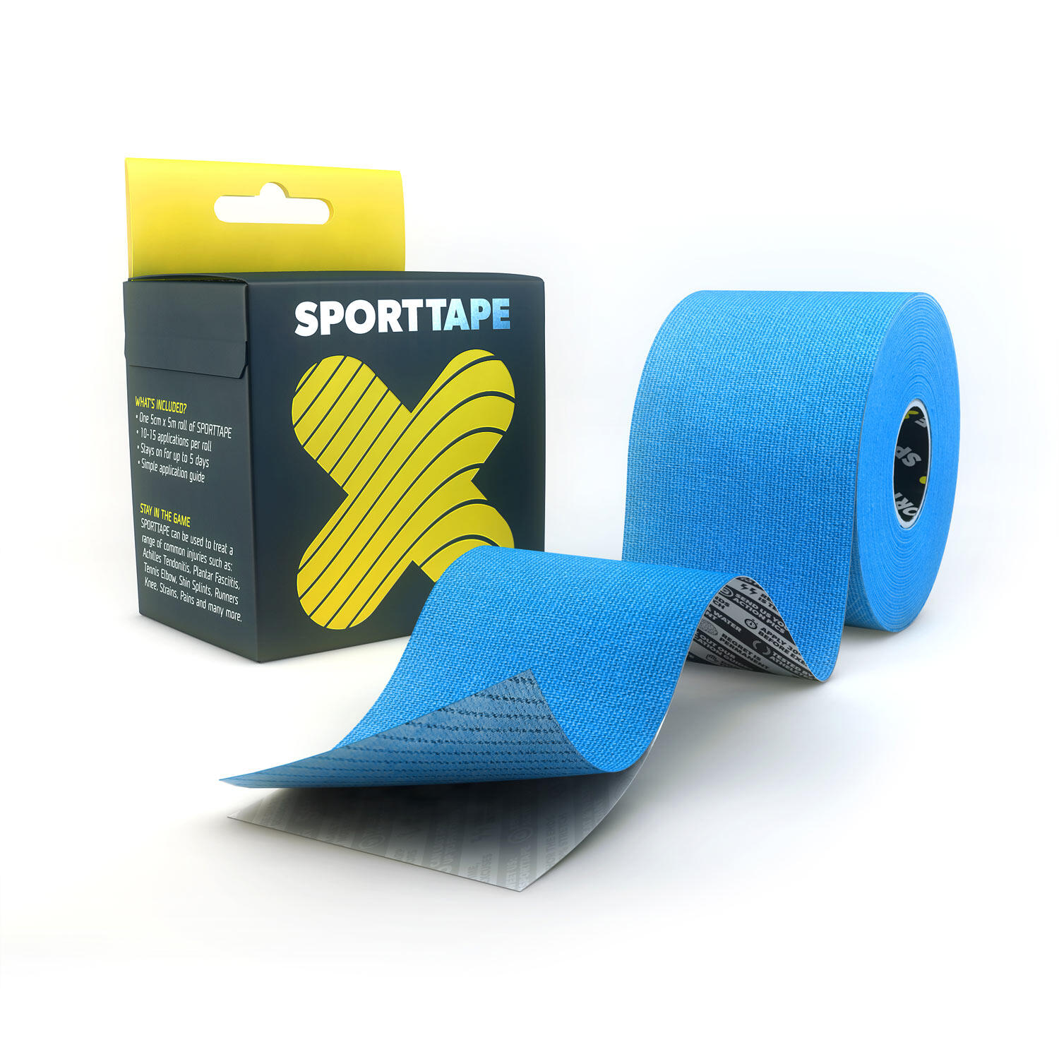 Taśma do tejpingu SPORTTAPE Blue 5m