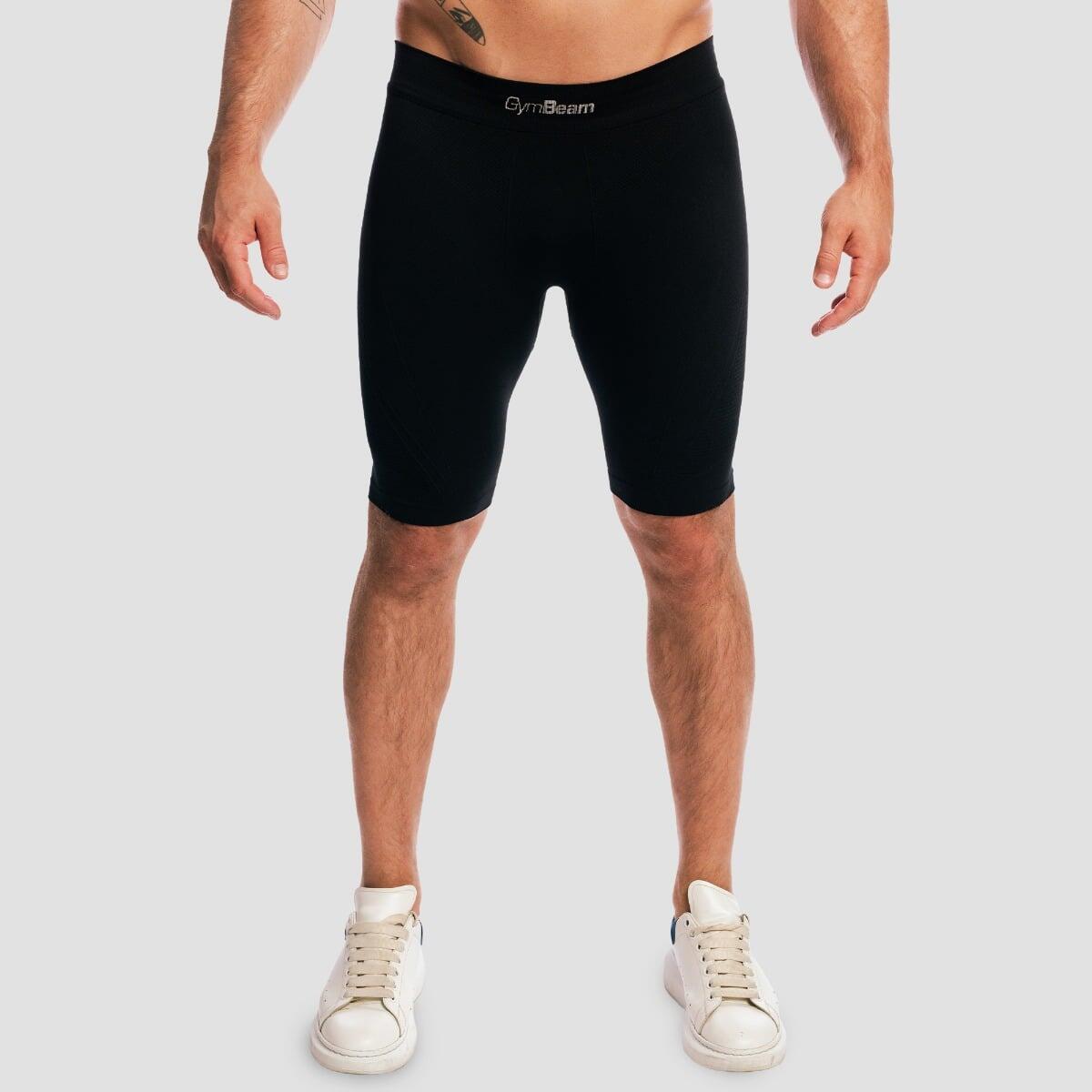 Szorty męskie fitness bezszwowe slim czarne Fuse