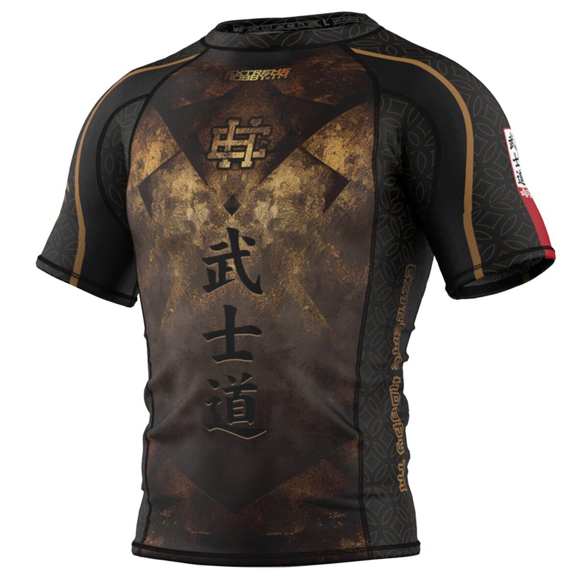 Koszulka Męska Rashguard MMA na Siłownię EXTREME HOBBY BUSHIDO