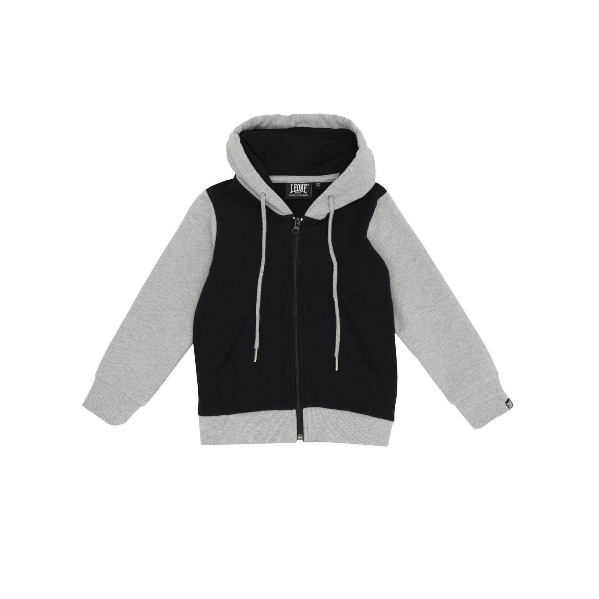 Bluza dziewczęca Leone z pełnym zamkiem Super Grey