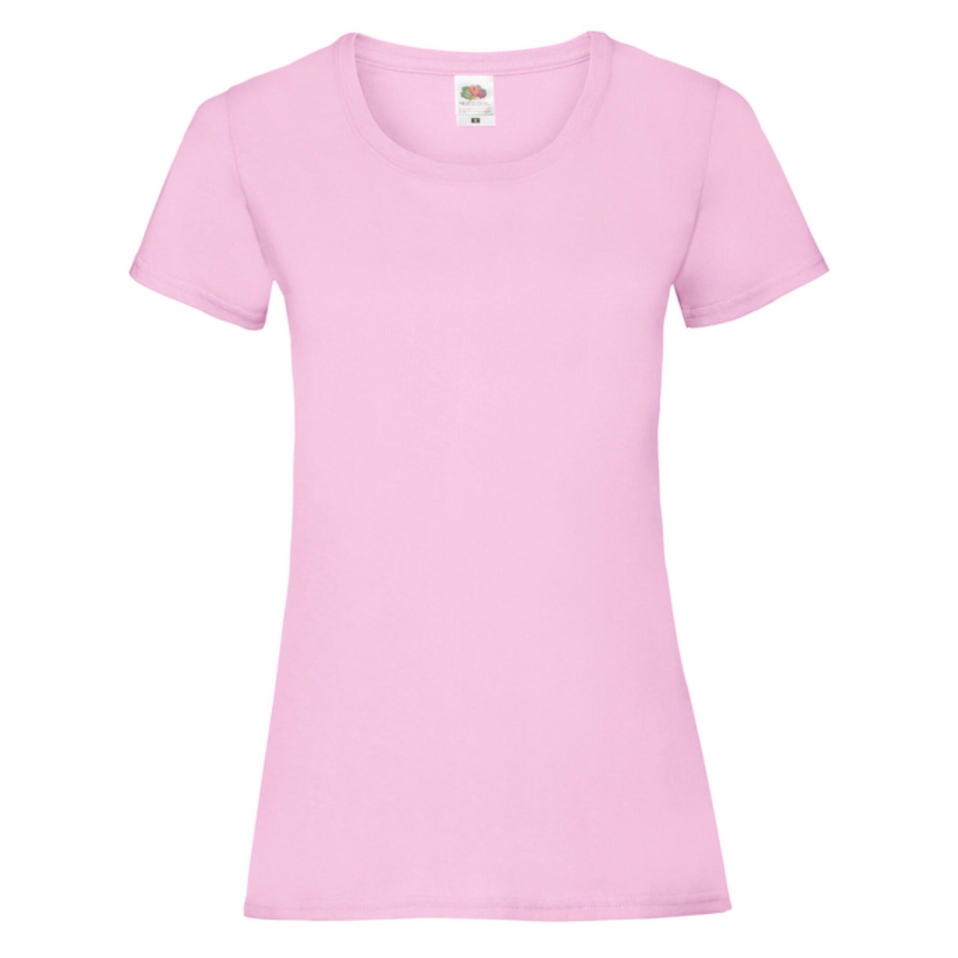 T-shirt damski Fruit Of The Loom Valueweight Rosa Claro