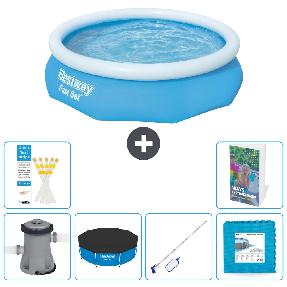 BESTWAY Basen Fast Set Okrągły - 305x76 cm - 7-częściowy S191
