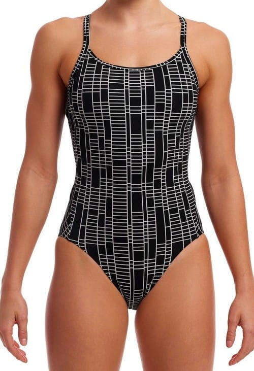 Strój do pływania menstruacyjny FUNKITA Up The Ladder -Swim Secure Diamond Back