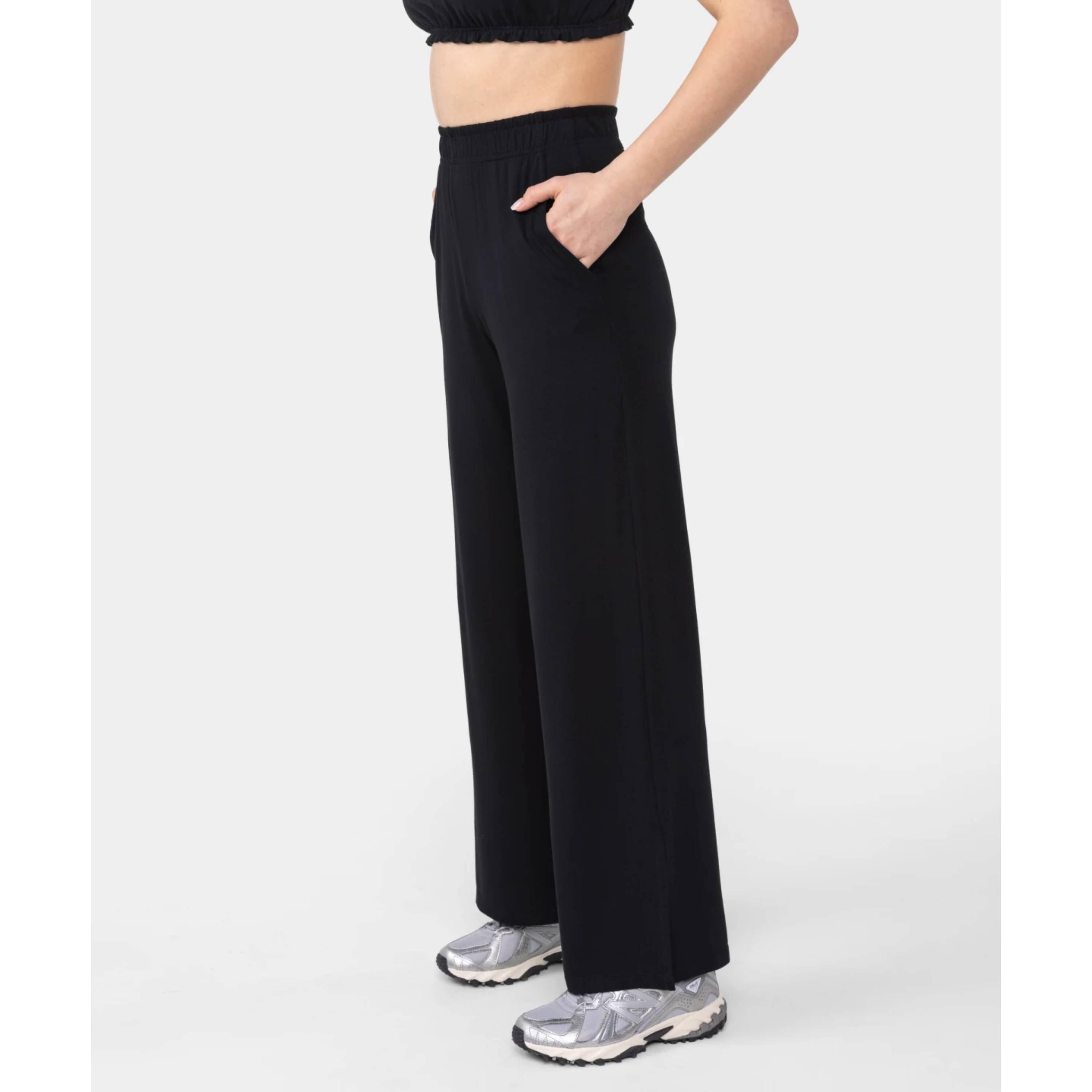 Spodnie wiskozowe Carpatree Cozy Leisure czarne