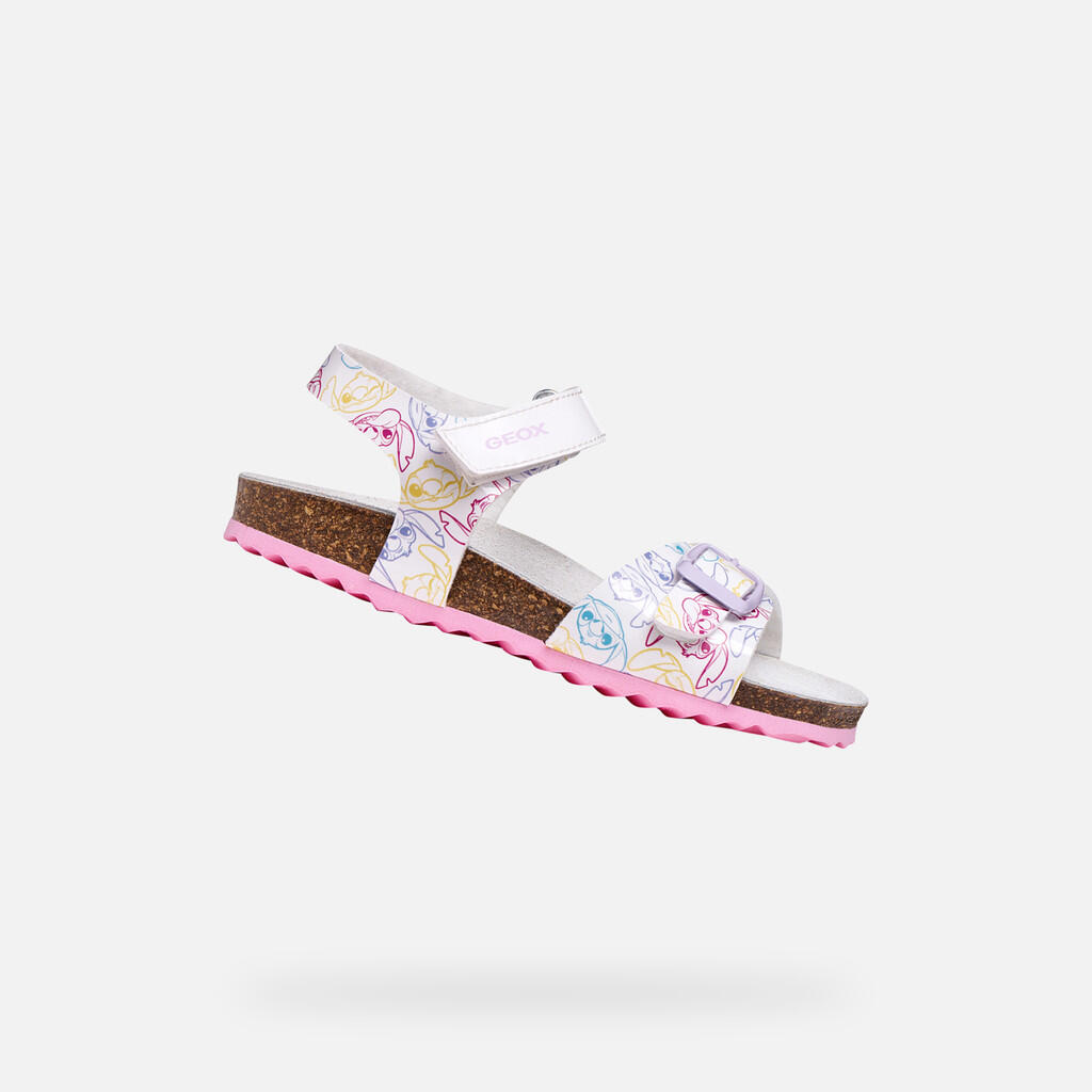Sandały GEOX J ADRIEL GIRL Biały