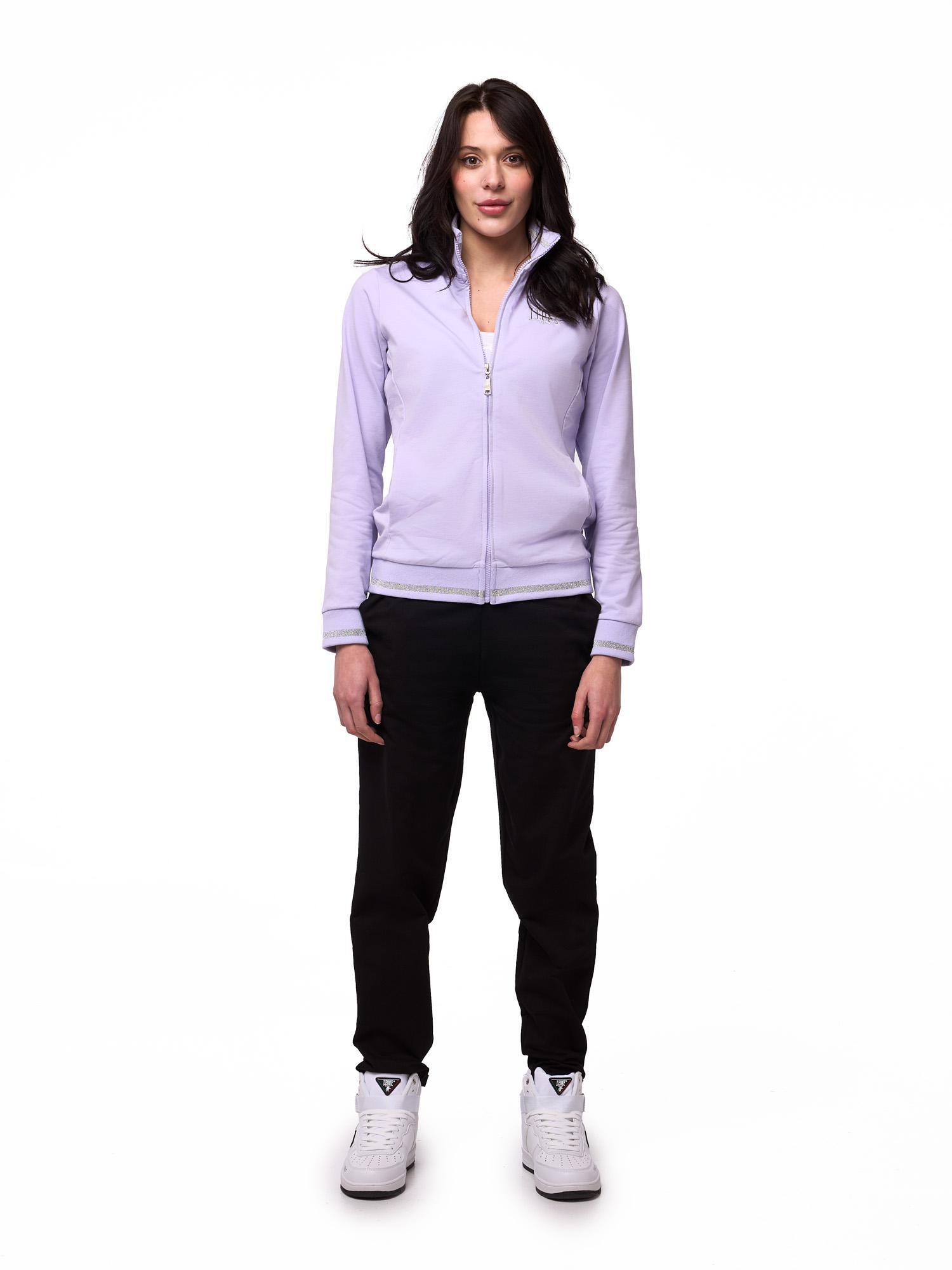 Dres damski Leone Bright z zapinanym kołnierzem i spodniami typu joggers