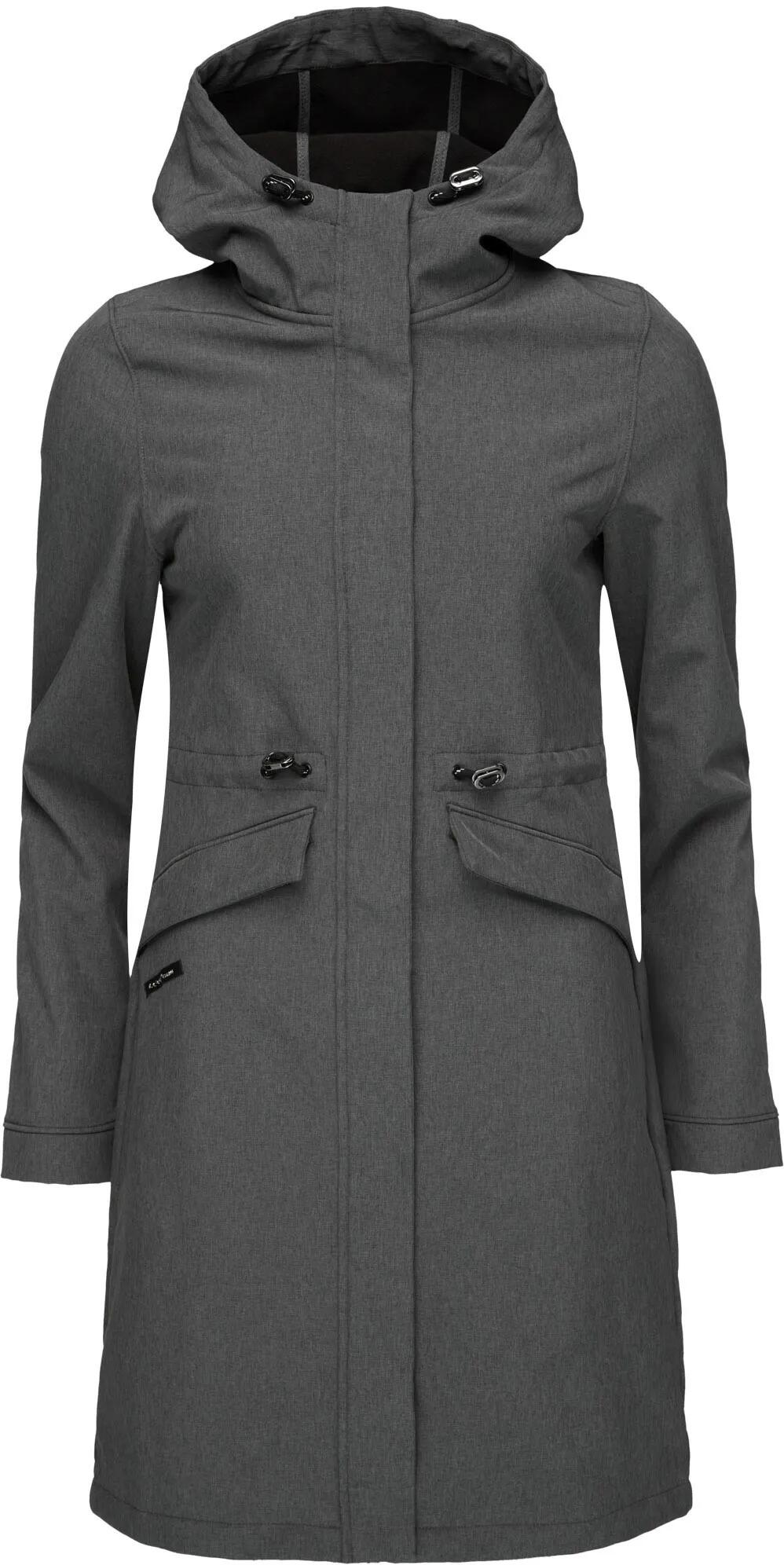 Damski płaszcz softshell Loap Lunara ciemnoszary.