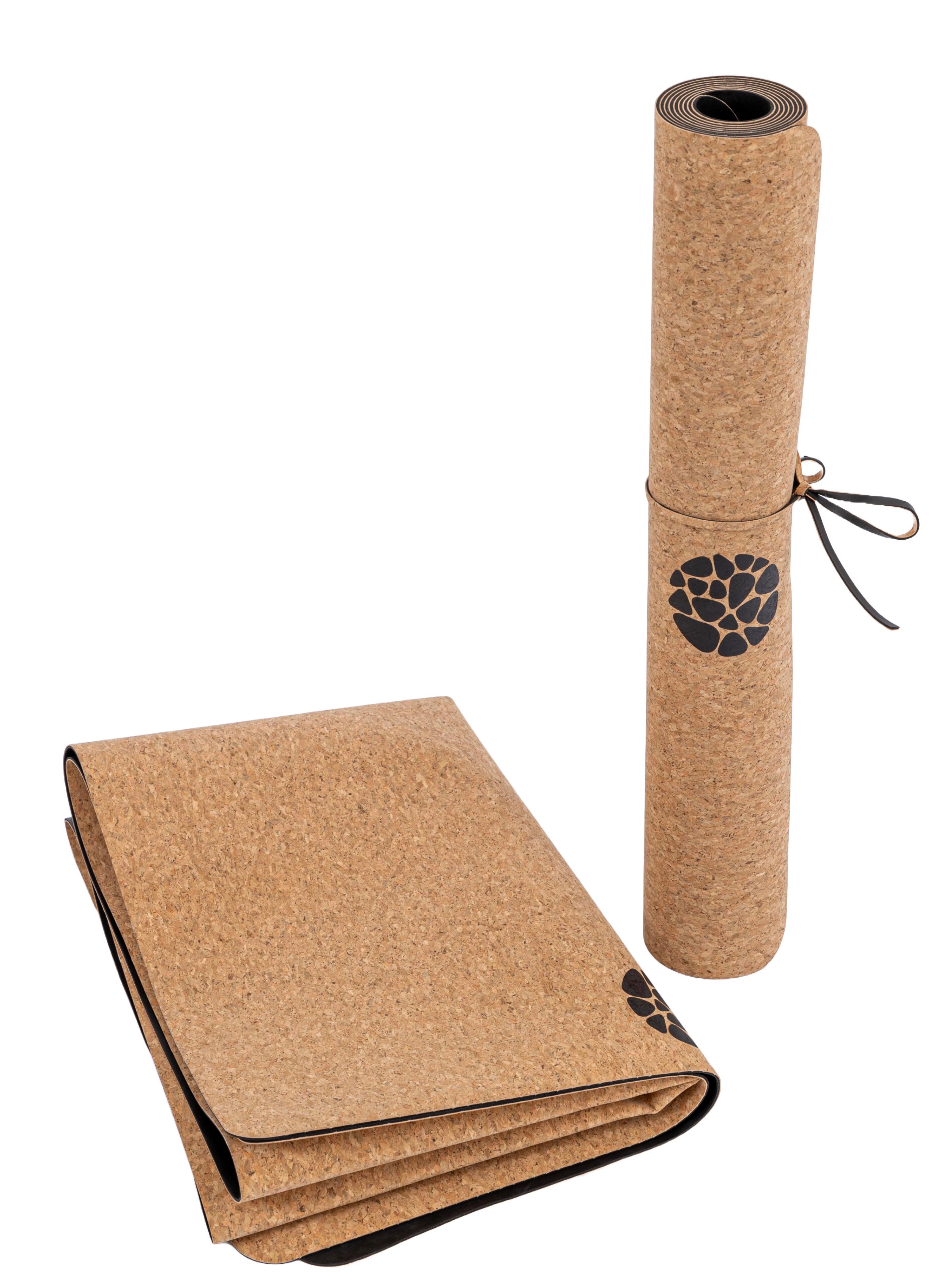 Podróżna mata do jogi Składana Naturalny korek 1,6 mm 183x65cm