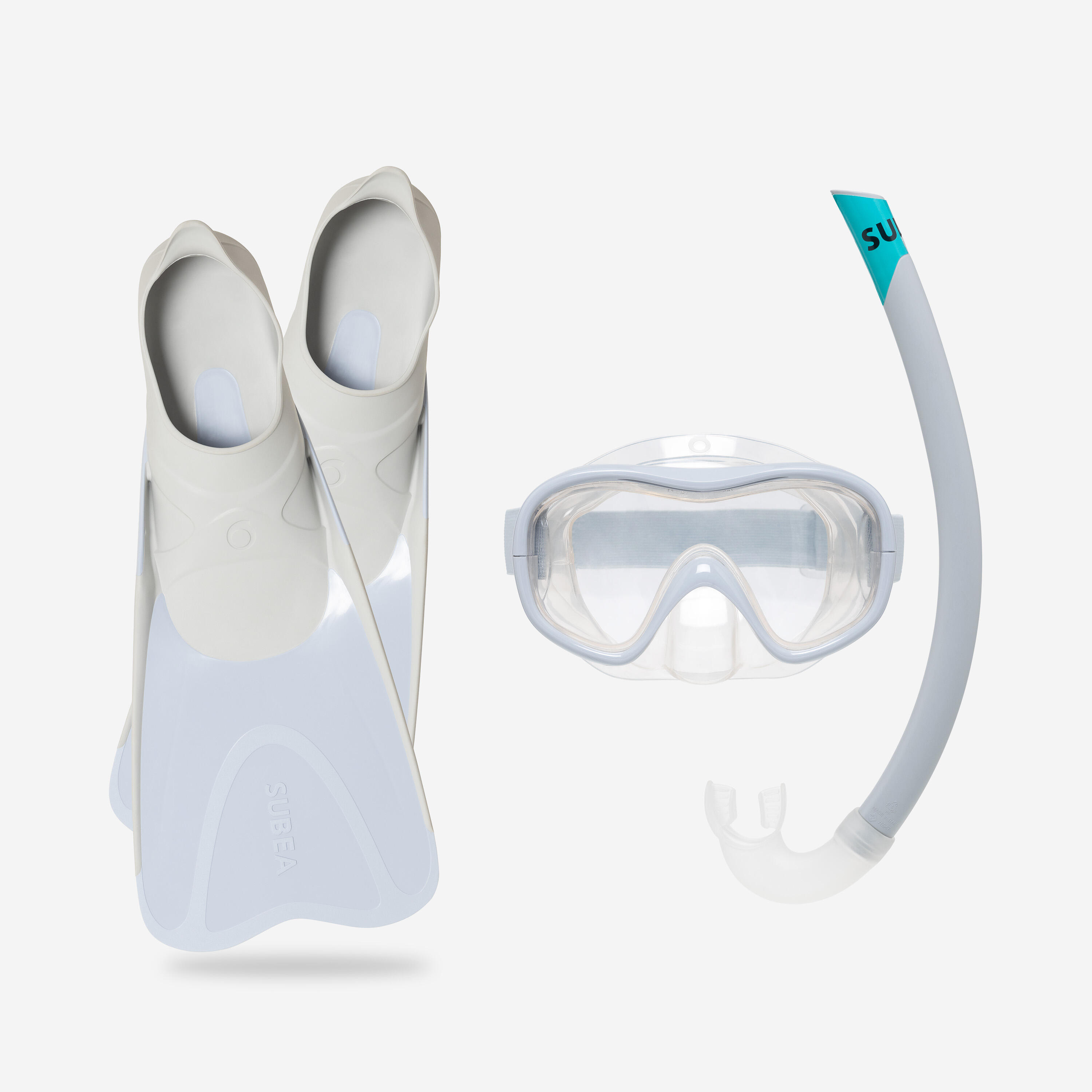 Zestaw ABC do snorkelingu Subea 100 płetwy maska fajka