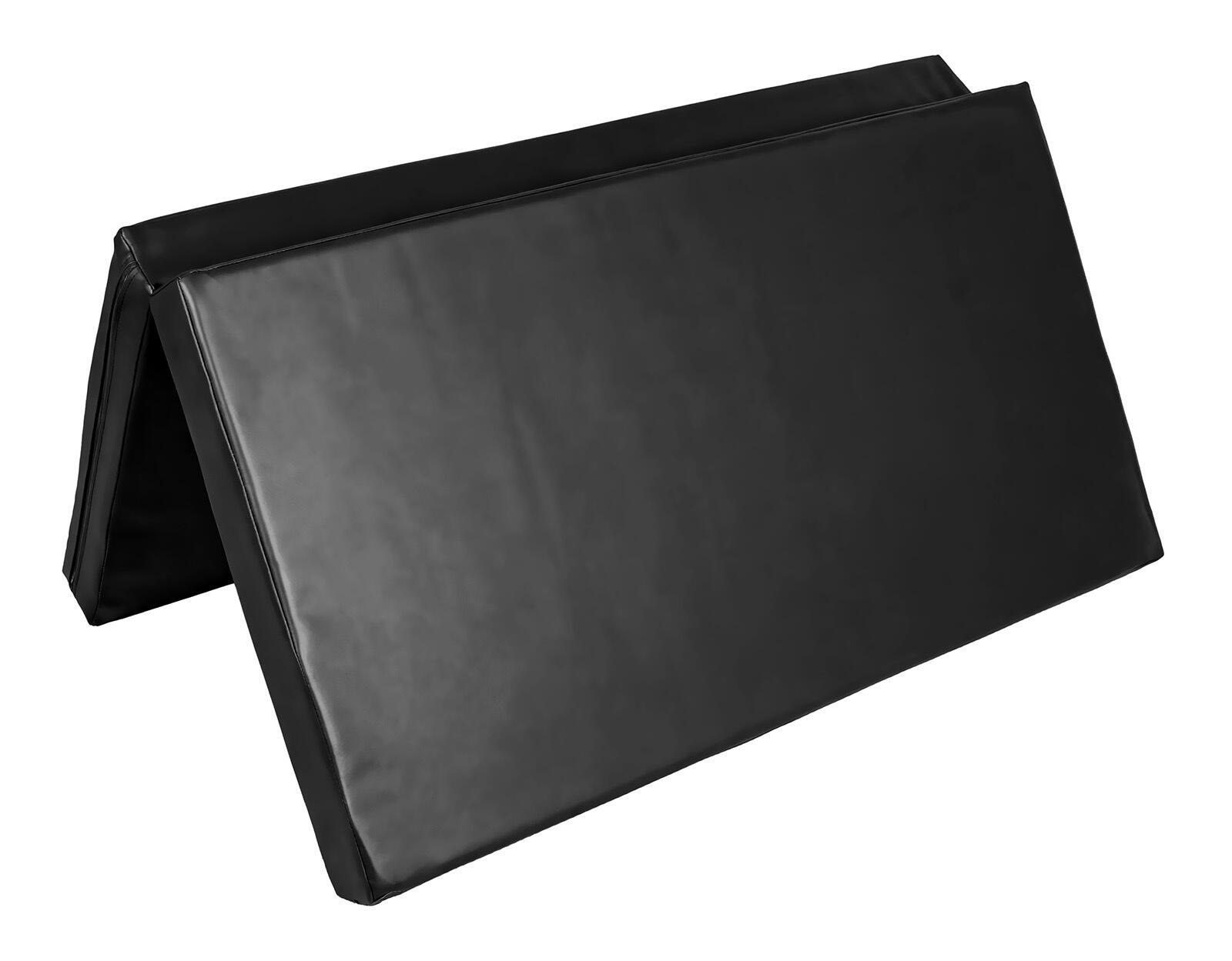 Materac dwuczęściowy z rzepami UNDERFIT 130 x 120 x 10 cm miękki czarny