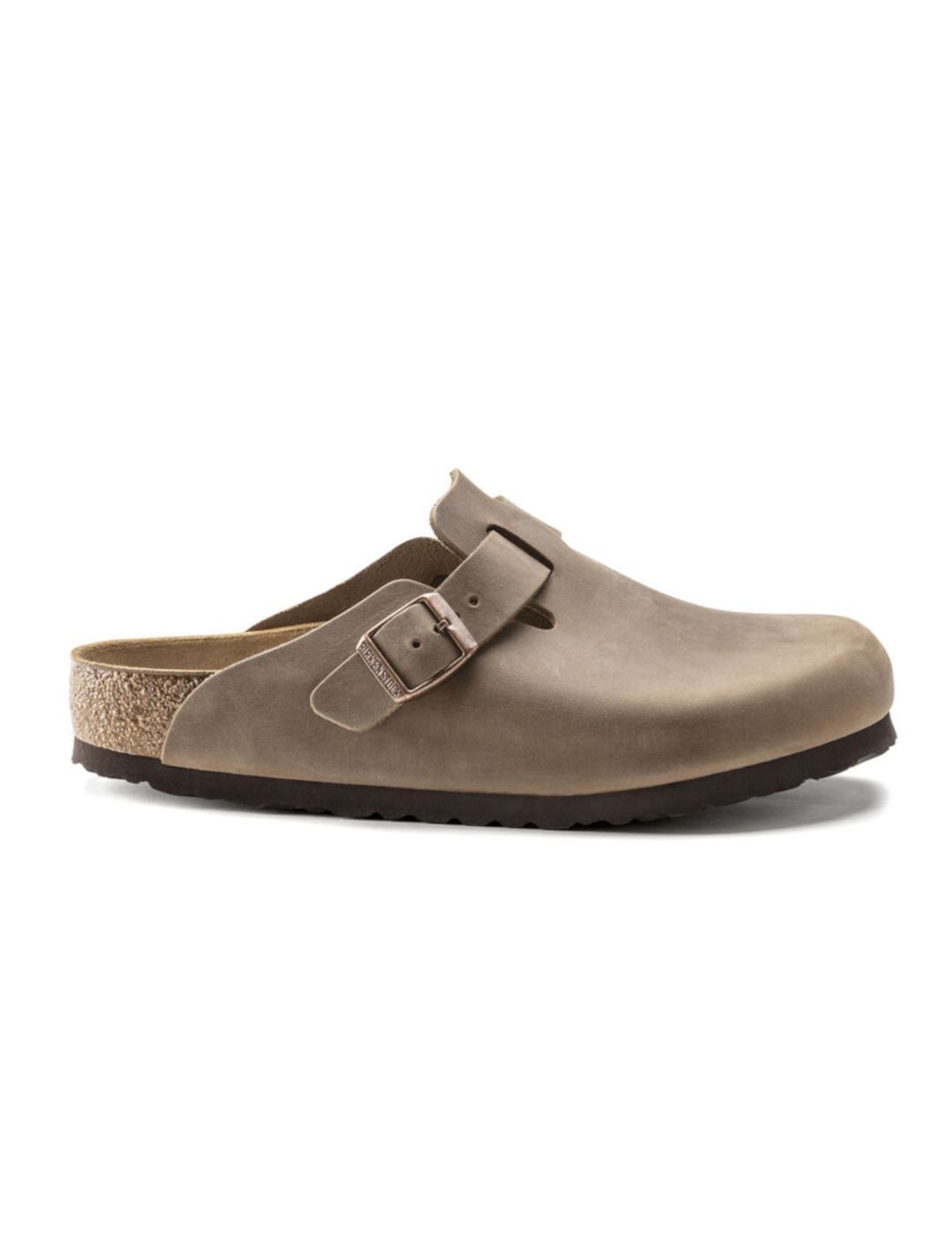 Sandały Birkenstock Boston wąskie beżowe unisex